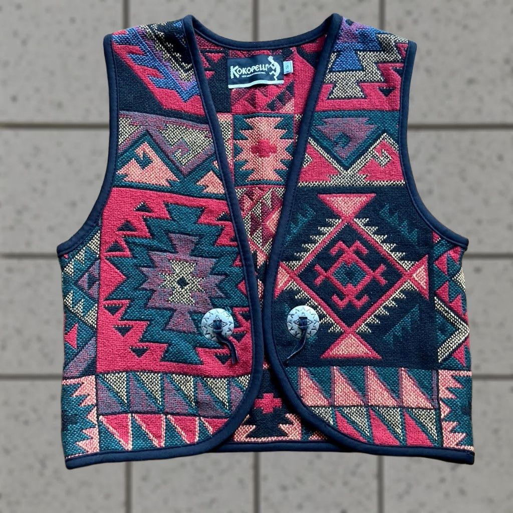 Vintage Vintage Kokopelli Womens Small Southwestern New Mexico Art To Wear Knit Vest Size S / US 4 / IT 40 - 1 Thumbnail