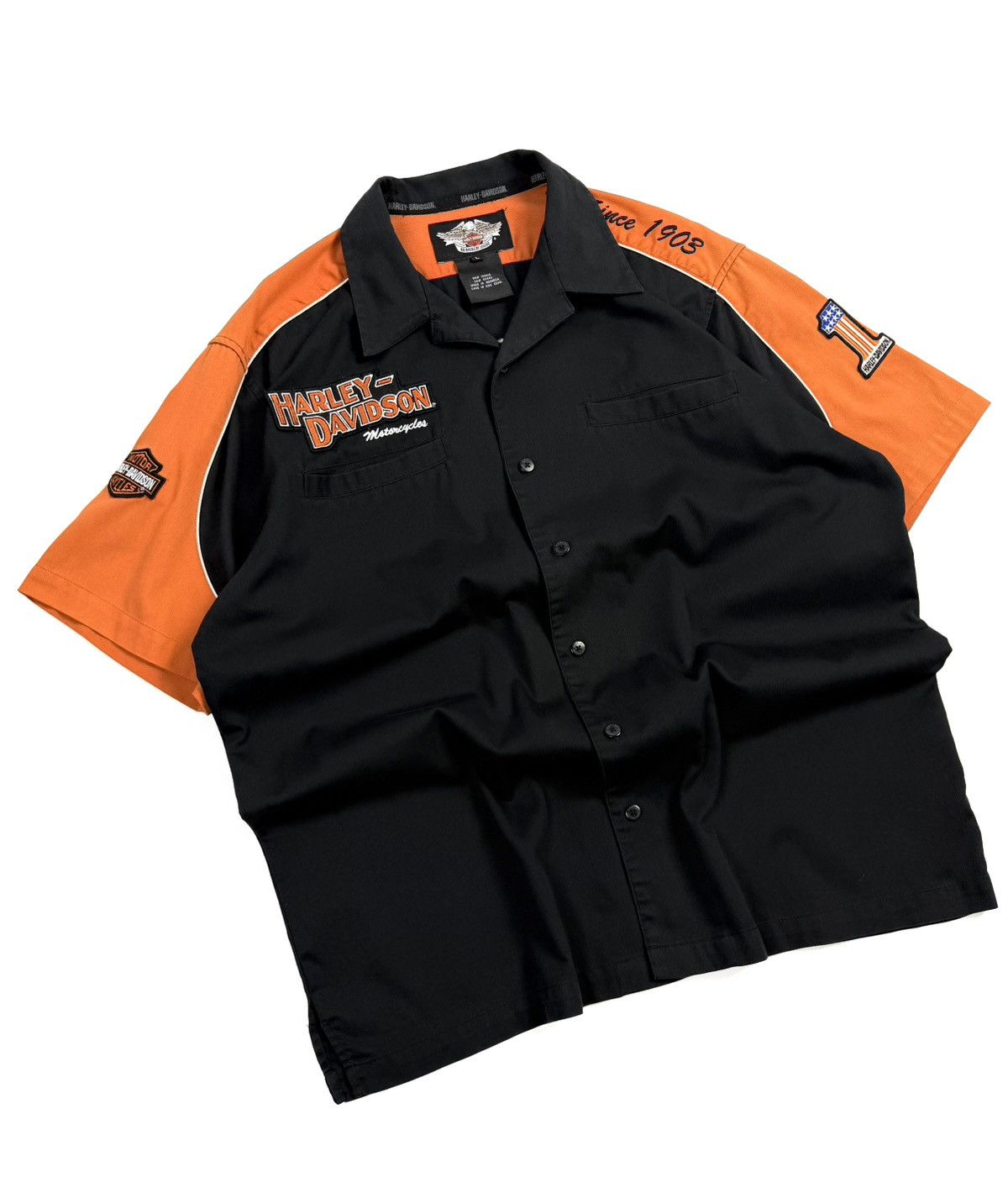 Harley Davidson Harley Davidson Vintage Mechanic Shop Shirt Rare Biker USA Size US L / EU 52-54 / 3 - 4 Thumbnail