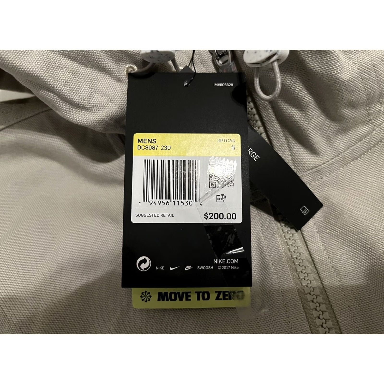 Nike VINTAGE Nike Sportswear Canvas Jacket Hoodie Full Zip Loose Fit DC8087-230 Mens Small Size US S / EU 44-46 / 1 - 2 Thumbnail