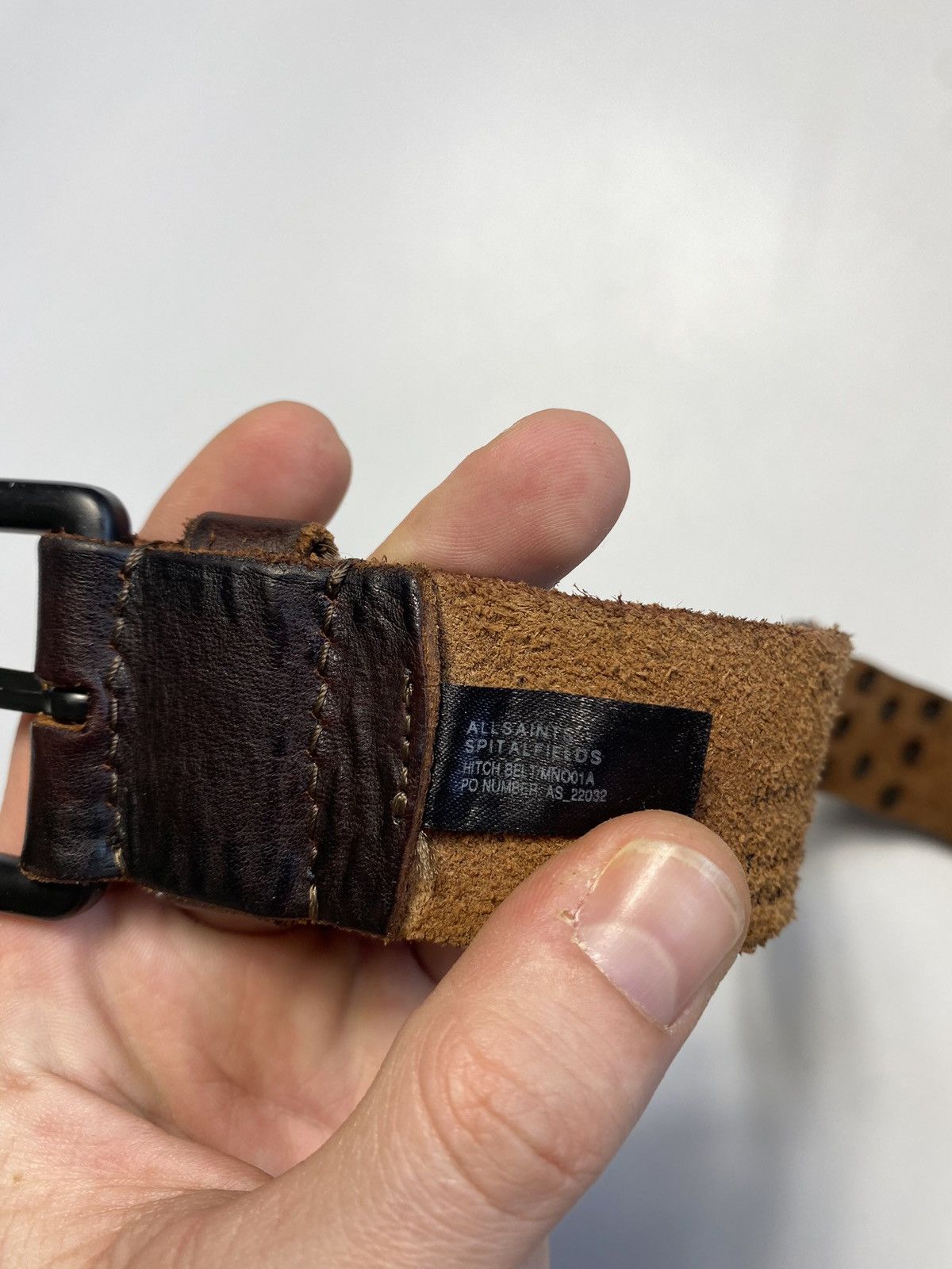 Allsaints Allsaints Spitalfield avant-garde leather belt Size 32 - 6 Thumbnail