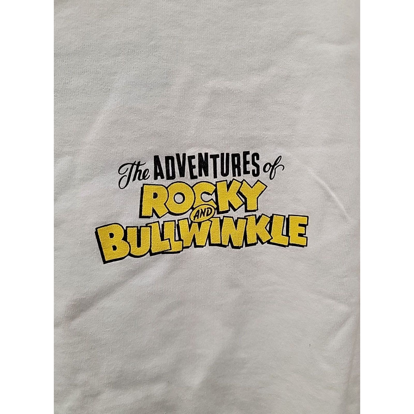 Fruit Of The Loom Vintage 90s Rocky and Bullwinkle Cartoon Shirt Van Moose Art Tee Parody Size US XL / EU 56 / 4 - 5 Thumbnail