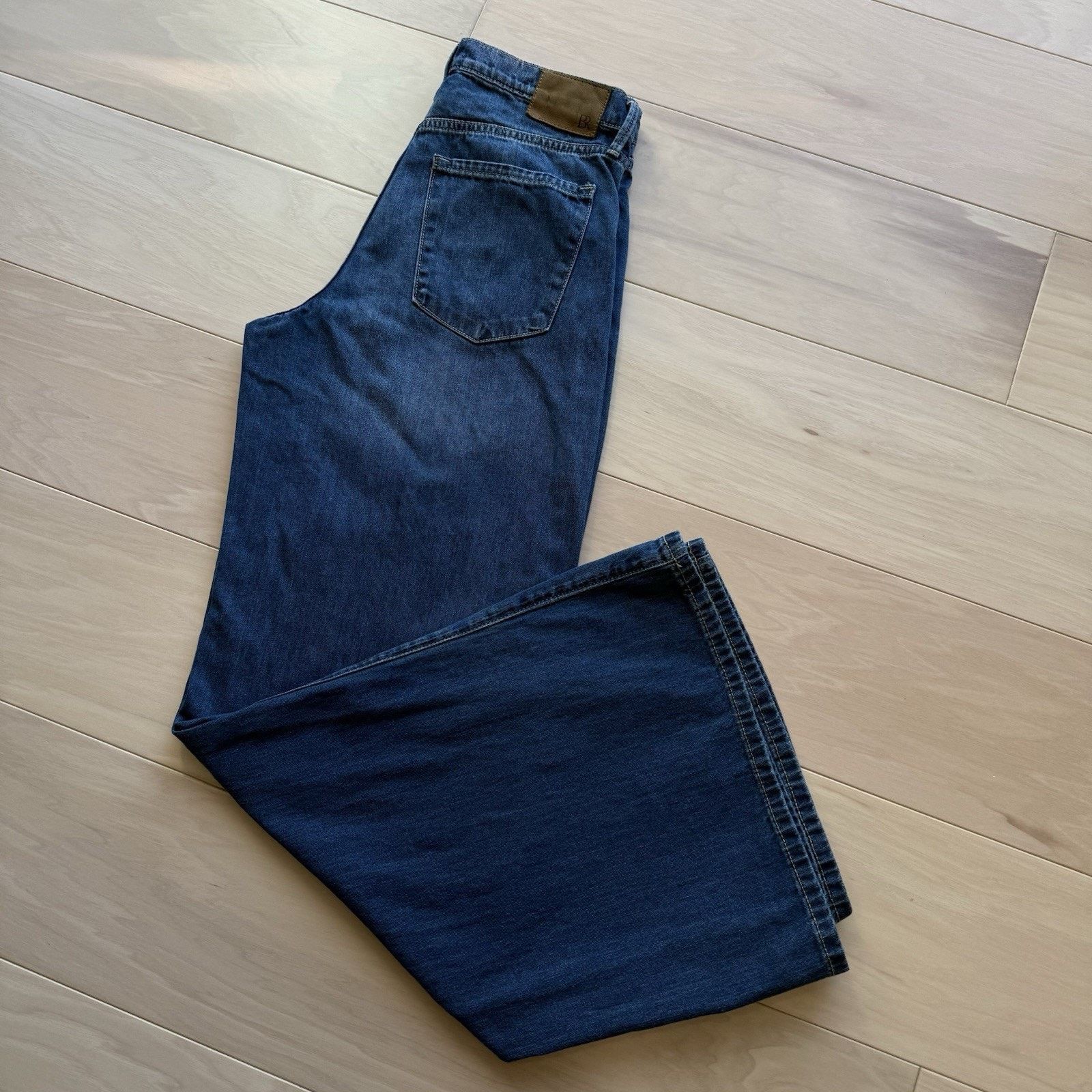 Banana Republic Banana Republic Puddle Jeans Women's 30 Blue Wide Leg Glam Size 30" / US 8 / IT 44 - 9 Thumbnail