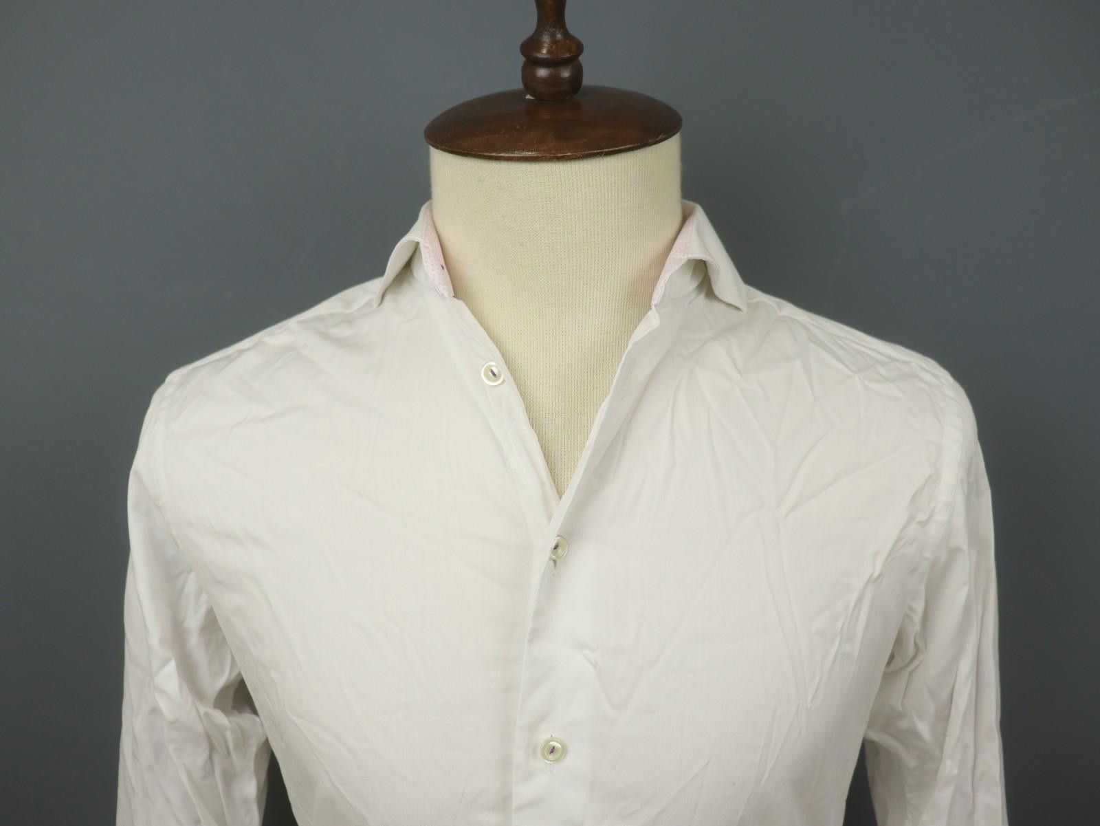 Eton Eton White 100% Cotton Collared Dress Shirt Size 40 Size 38R - 2 Thumbnail