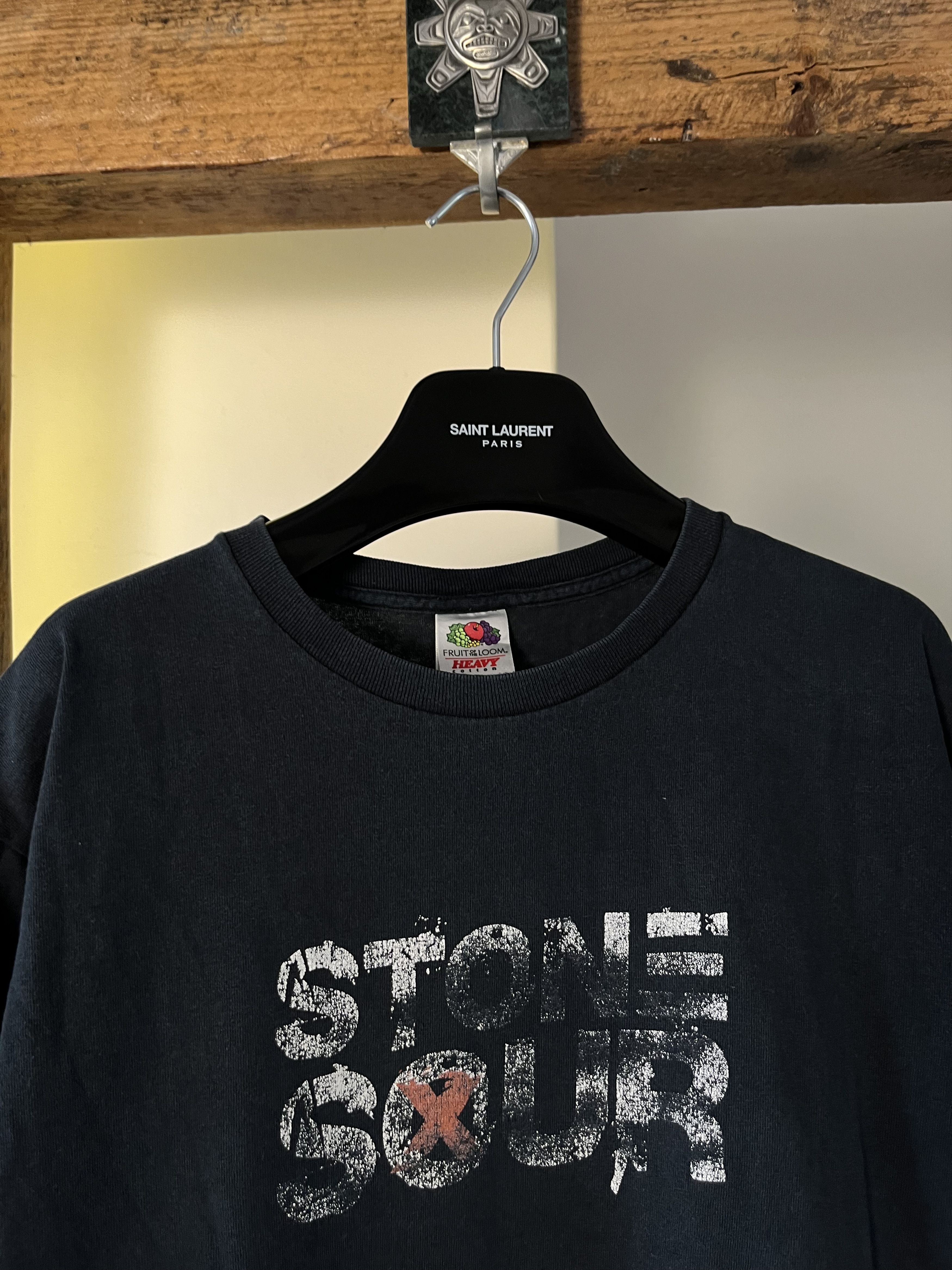 Band Tees × Vintage Stone Sour Sun Faded Washed T Shirt Size US L / EU 52-54 / 3 - 3 Thumbnail