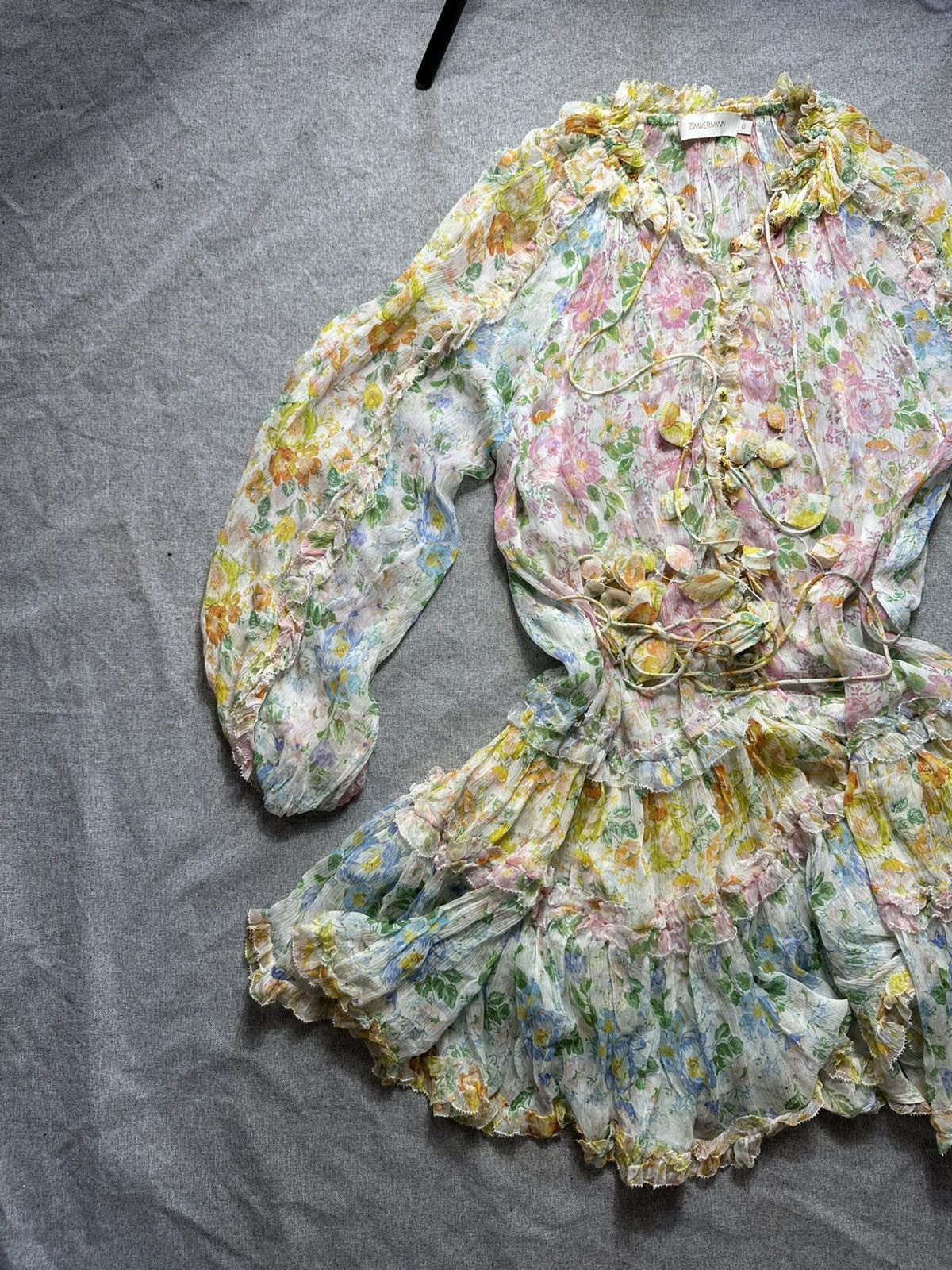 Zimmermann Zimmermann Silk Multi color Floral Dress Size S / US 4 / IT 40 - 3 Thumbnail