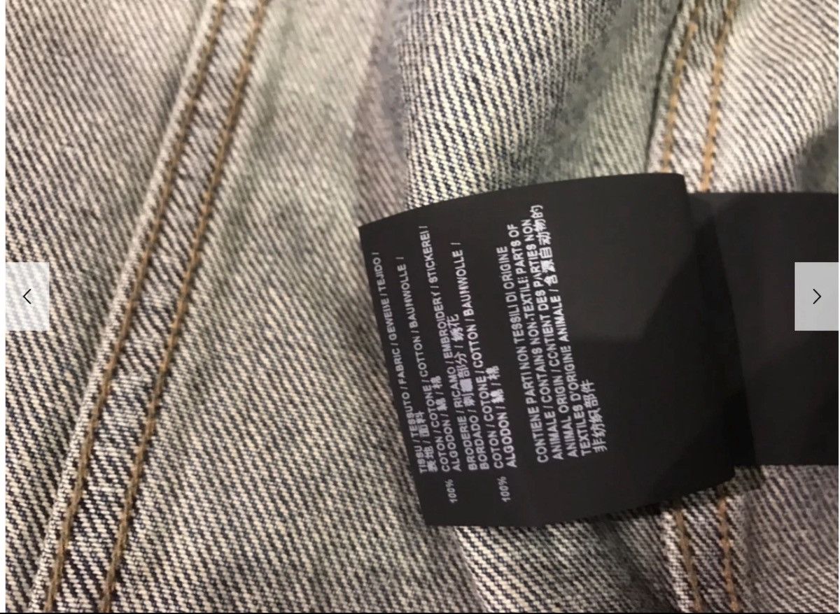 Saint Laurent Paris F/W19 Bandana Distressed Denim Jacket by Anthony Vaccarello Size US L / EU 52-54 / 3 - 8 Thumbnail