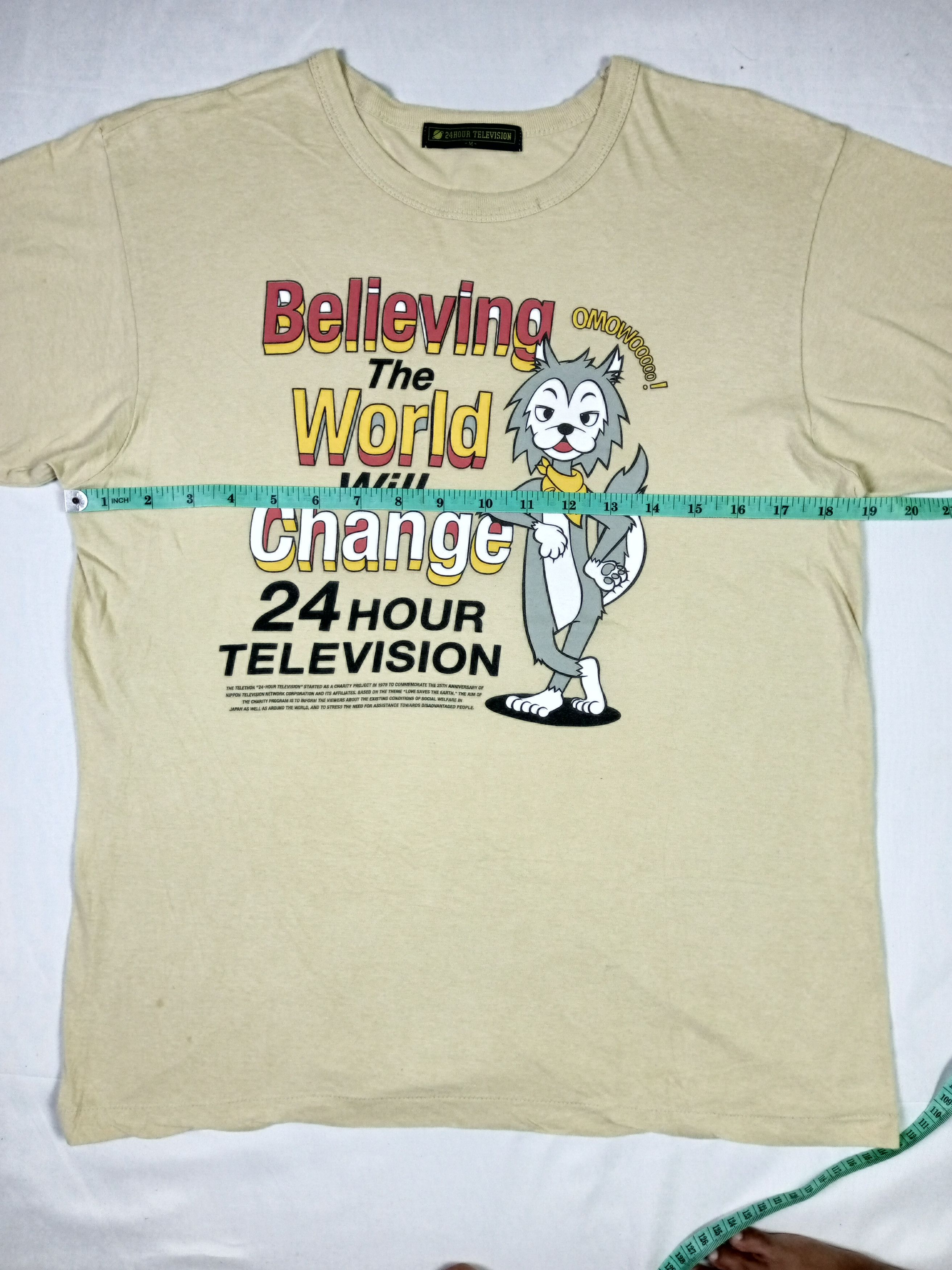 Anime VTG 24 Hour Television Believing the World Will Change Size US M / EU 48-50 / 2 - 5 Thumbnail