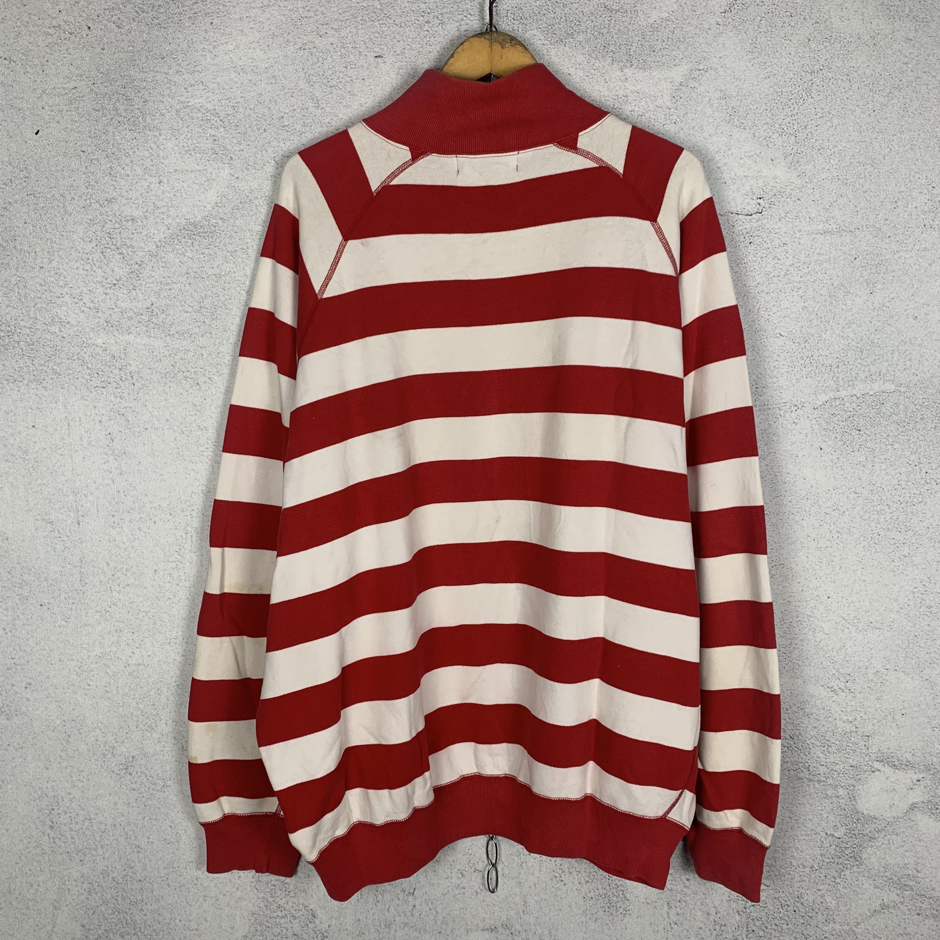 Polo Ralph Lauren Vintage 90s Polo Ralph Lauren Striped Halfzip Sweatshirt Size US XL / EU 56 / 4 - 5 Thumbnail