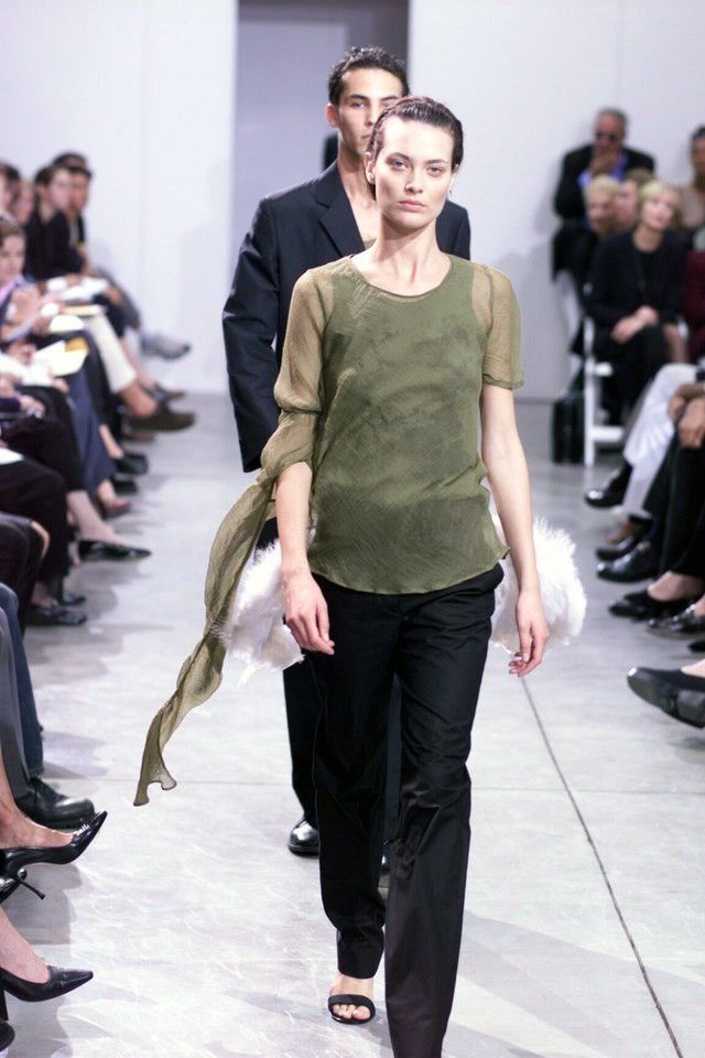 Helmut Lang Helmut Lang vintage 1999 sheer open elbow top | Grailed