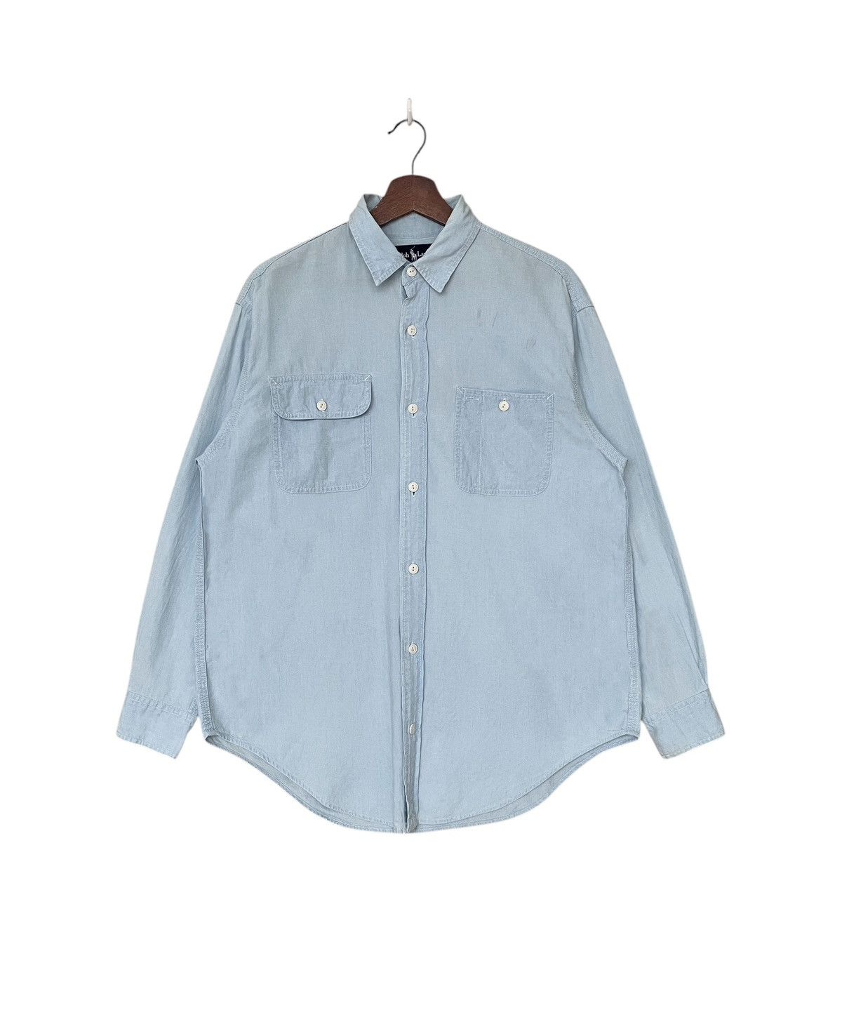 Polo Ralph Lauren Vintage Brand Polo Ralph Lauren Chambray 1990s Size US L / EU 52-54 / 3 - 1 Thumbnail