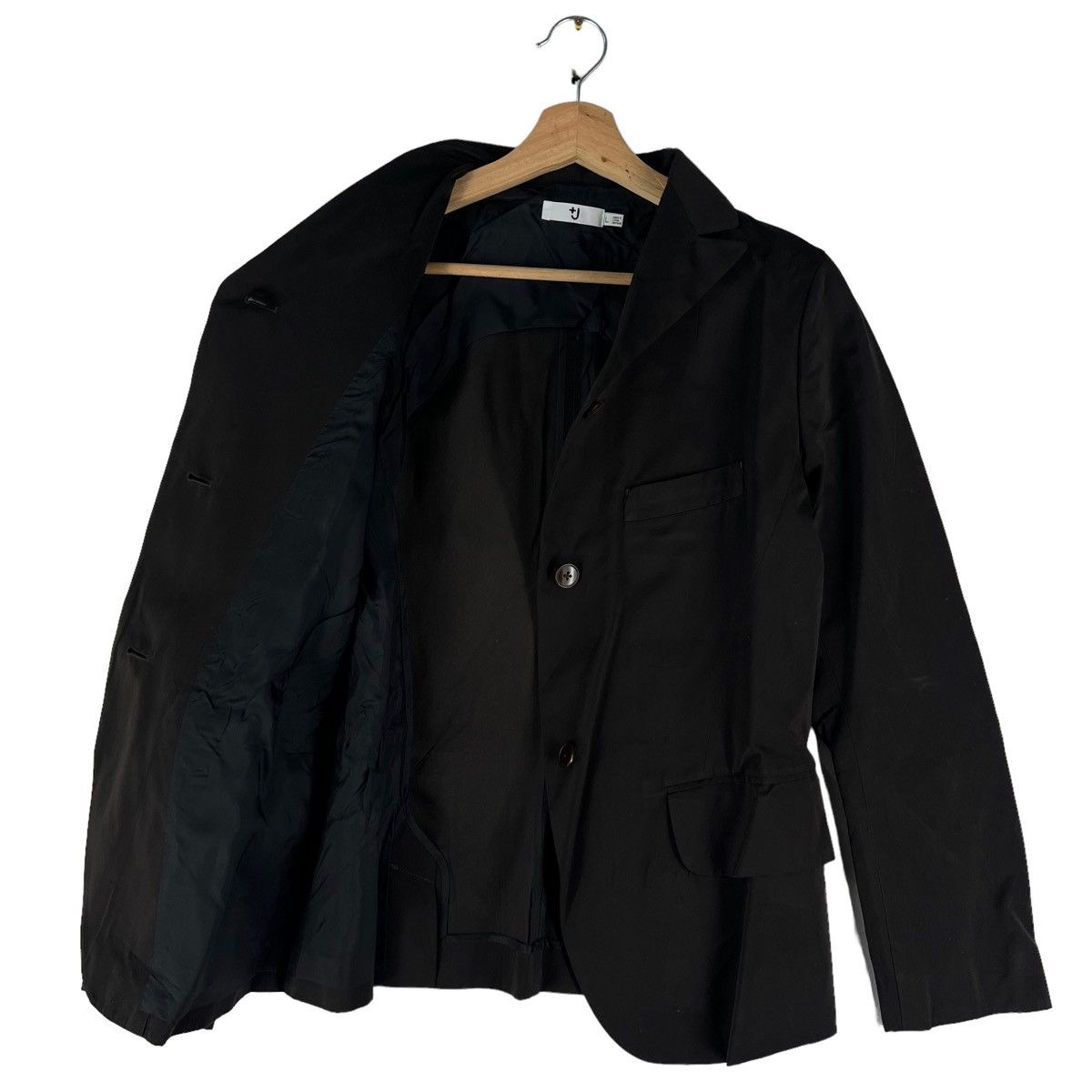 Jil Sander 🔥RICH BLACK - CHORE JACKET J+ JILL SANDER JAPAN MADE Size US L / EU 52-54 / 3 - 7 Thumbnail