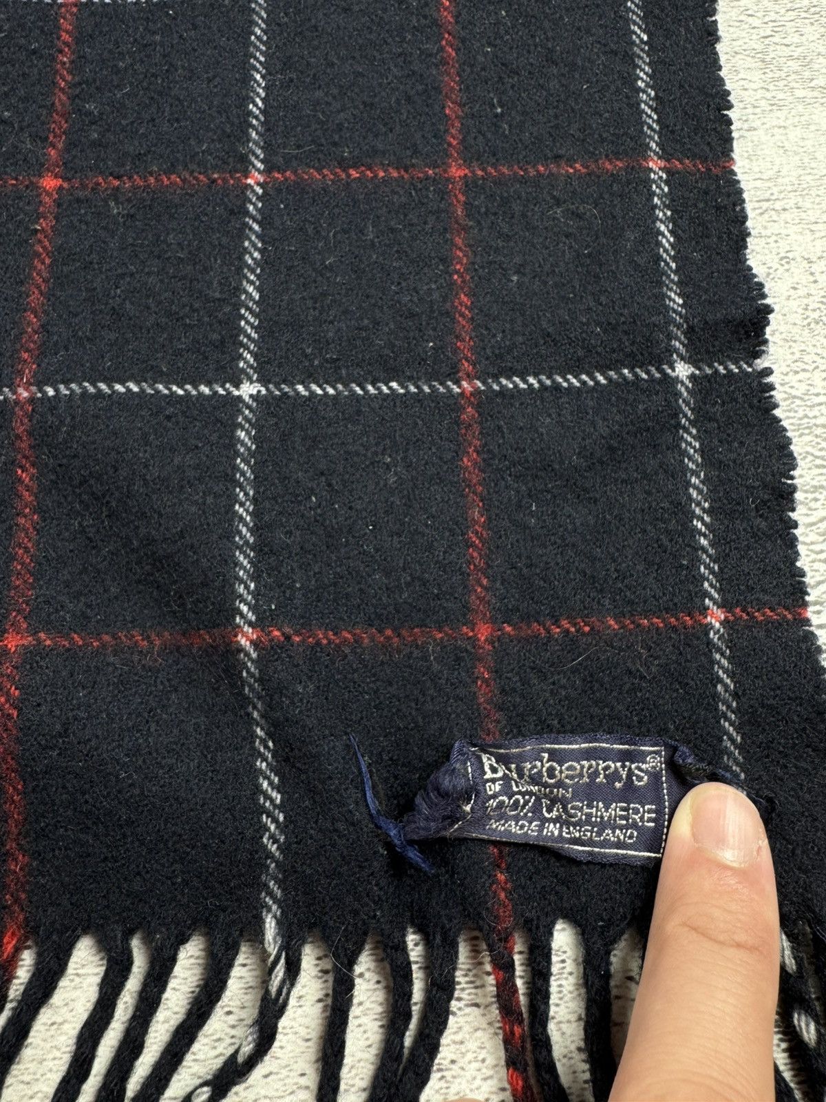 Burberry Burberrys London Vintage Cashmere Luxury Blue England Brown Nova Check Scarf Size ONE SIZE - 7 Thumbnail