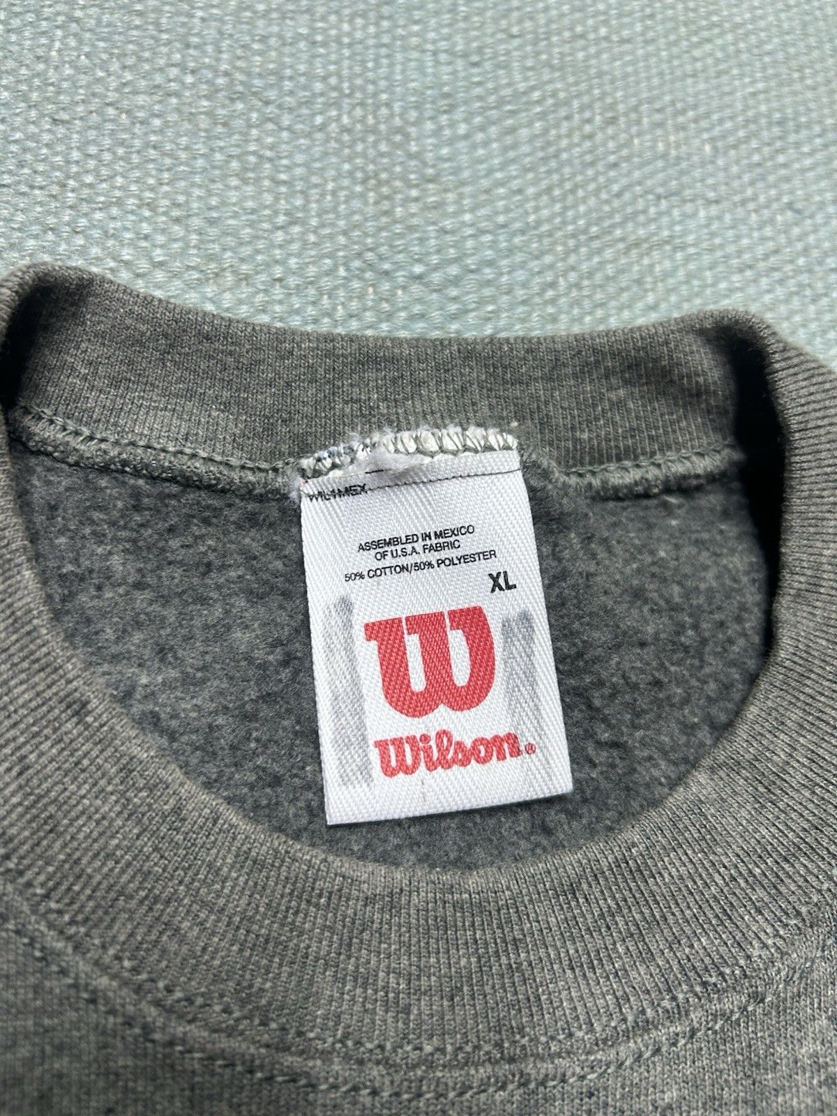 Vintage Vtg crewneck sweatshirt Wilson blank dark gray distressed XL Size US XL / EU 56 / 4 - 2 Thumbnail