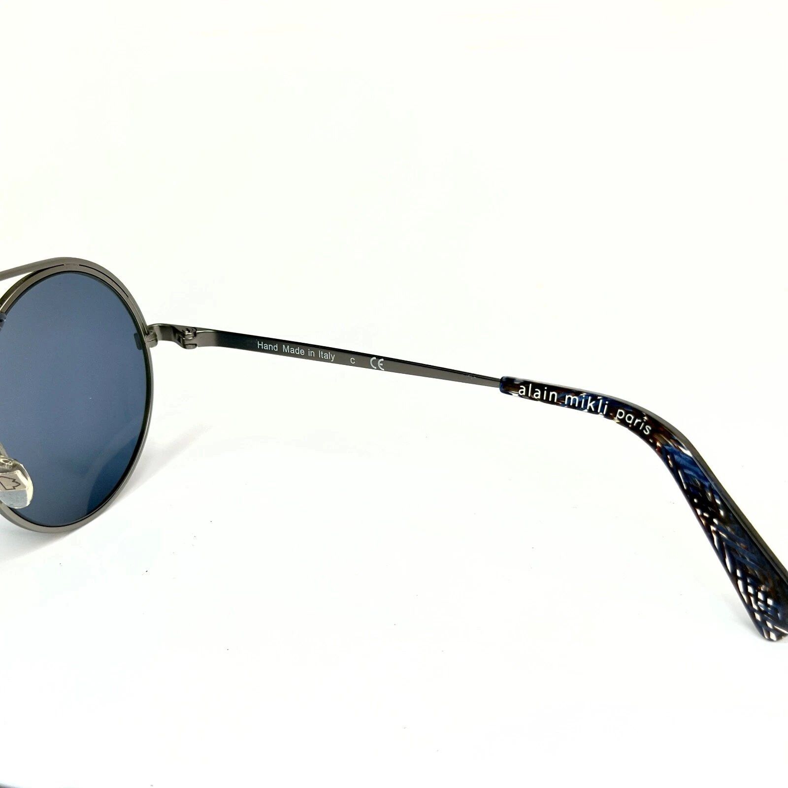 Alain Mikli ALAIN MIKLI Paris A04002 4002 Round Gunmetal Blue Sunglasses Size ONE SIZE - 3 Thumbnail