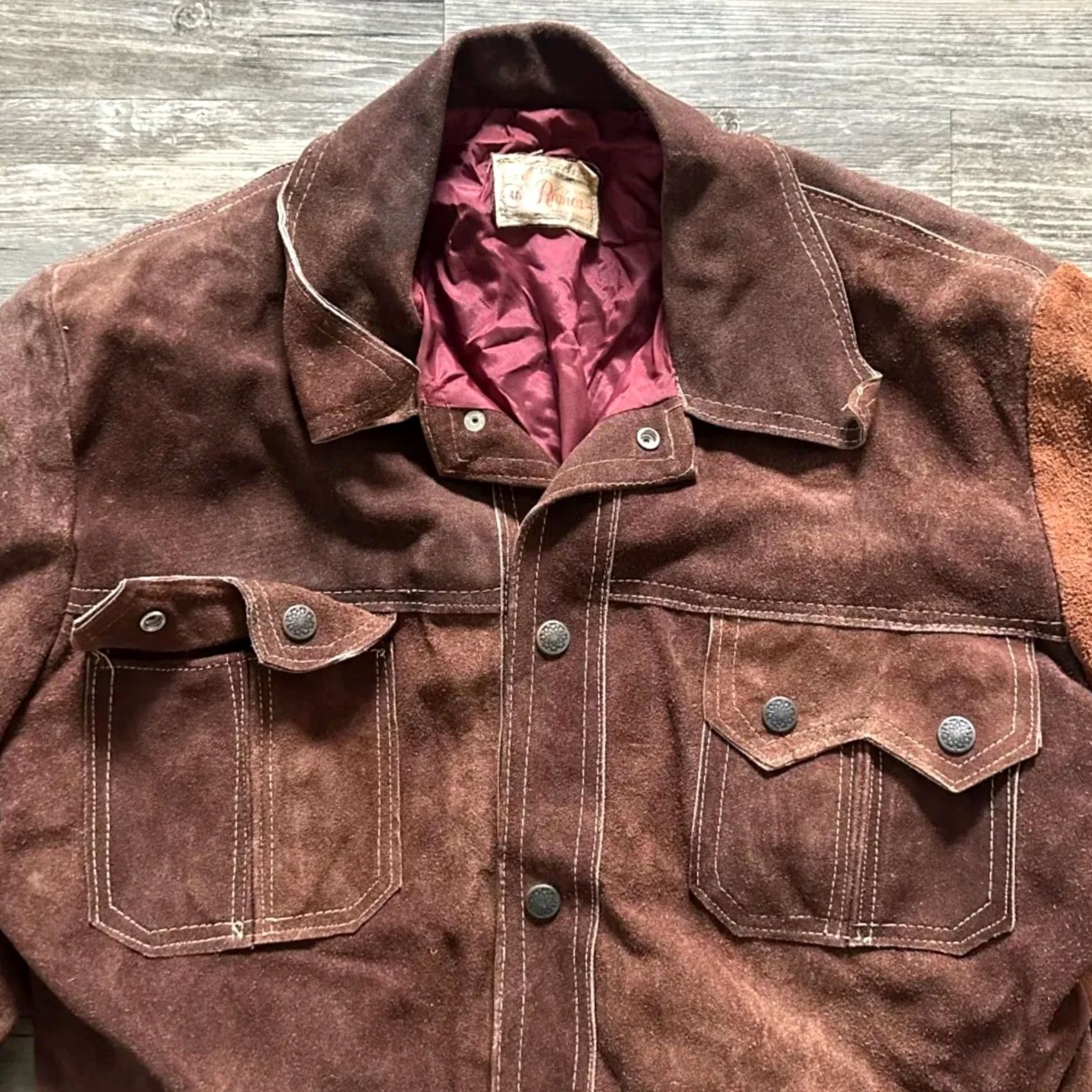 Vintage VINTAGE Ramos Leather Jacket Brown 60s Cowhide Suede Bomber Size 40 Men Regular Front-Left Zipper Jacket Size US XXS / EU 40 - 3 Thumbnail