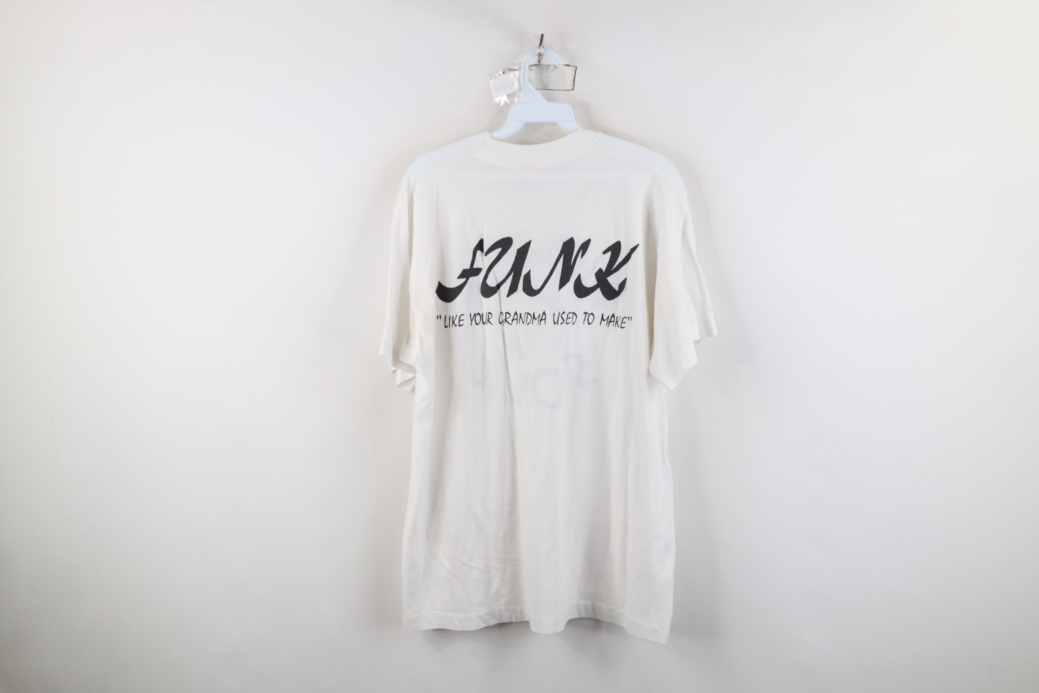 Vintage Vintage 90s Streetwear World Soul Funk Music T-Shirt White Size US L / EU 52-54 / 3 - 11 Thumbnail