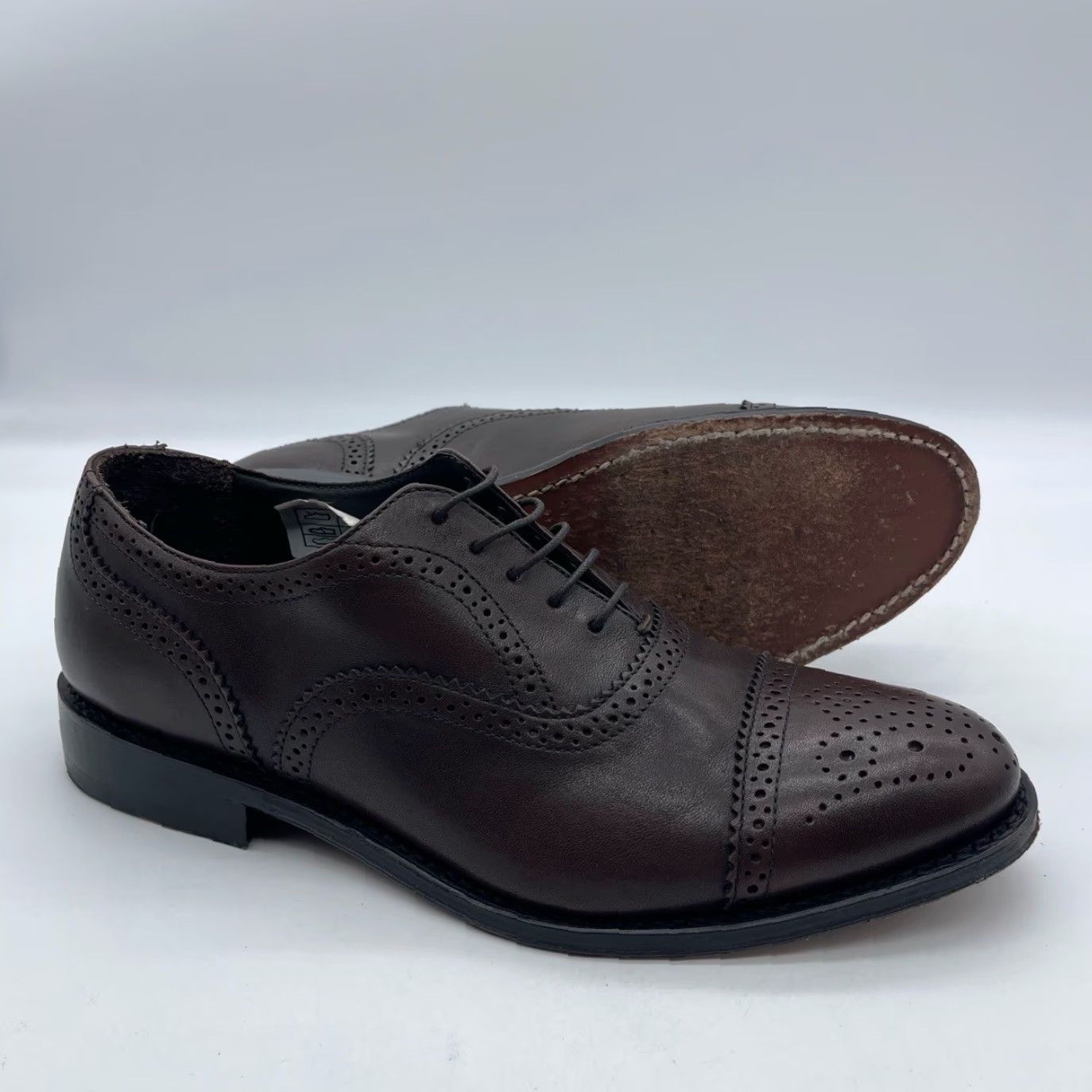 Brooks‎ Brothers Men\'s Size 10 Brogue Cap Toe 100156994 Oxford Shoes Brown Vintage Brooks English Brooks Brothers Cap | Mercari main image 2