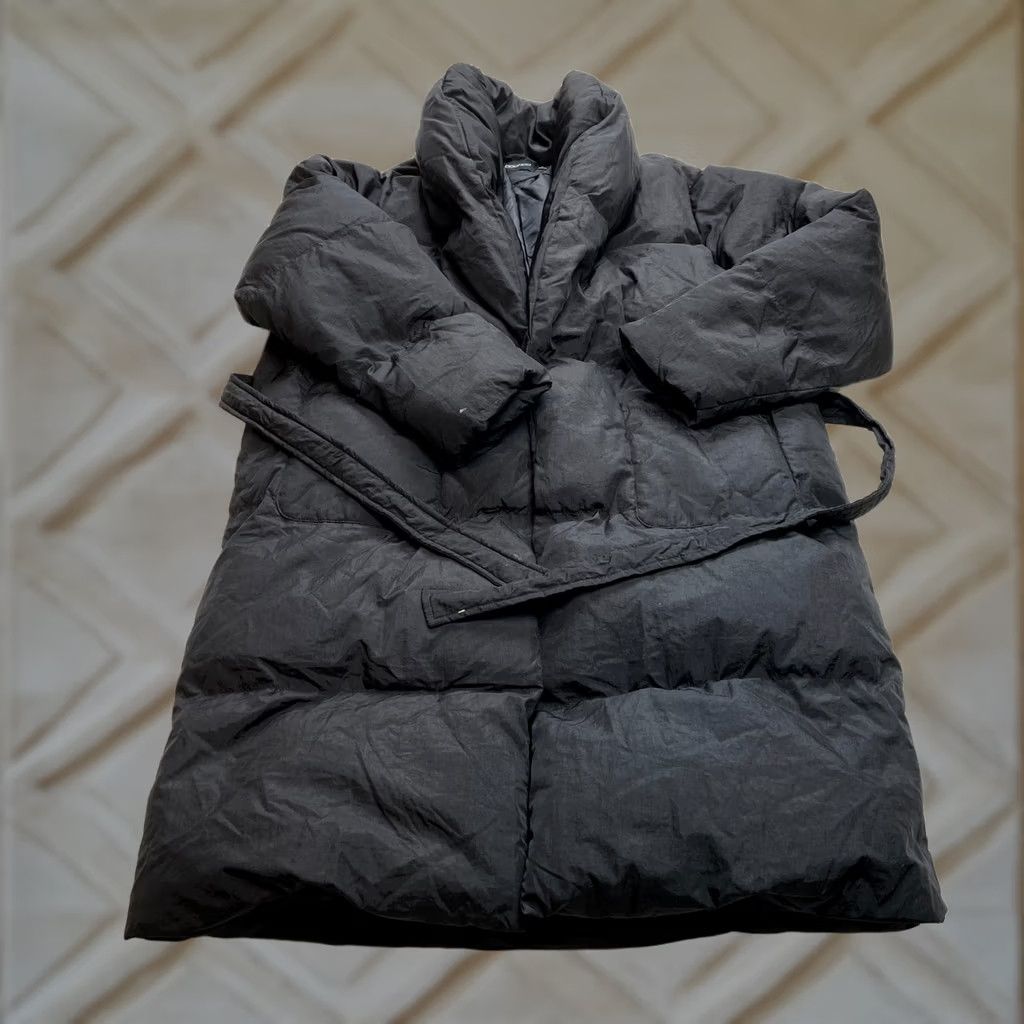 Boohoo VINTAGE Boohoo Puffer Jacket Womens 4 Long Polyester Solid Pockets Black Size 4 Regular Womens Size S / US 4 / IT 40 - 1 Thumbnail
