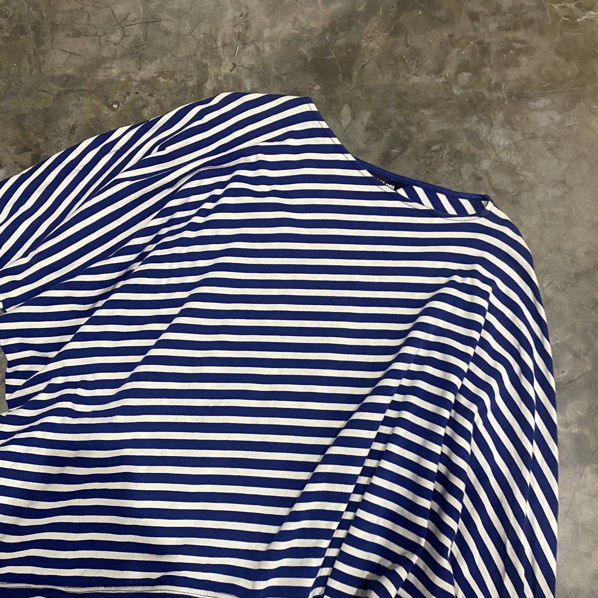Ne-Net Ne-net Issey Miyake Stripe Asymmetric Batwing Shirt Size M / US 6-8 / IT 42-44 - 2 Thumbnail