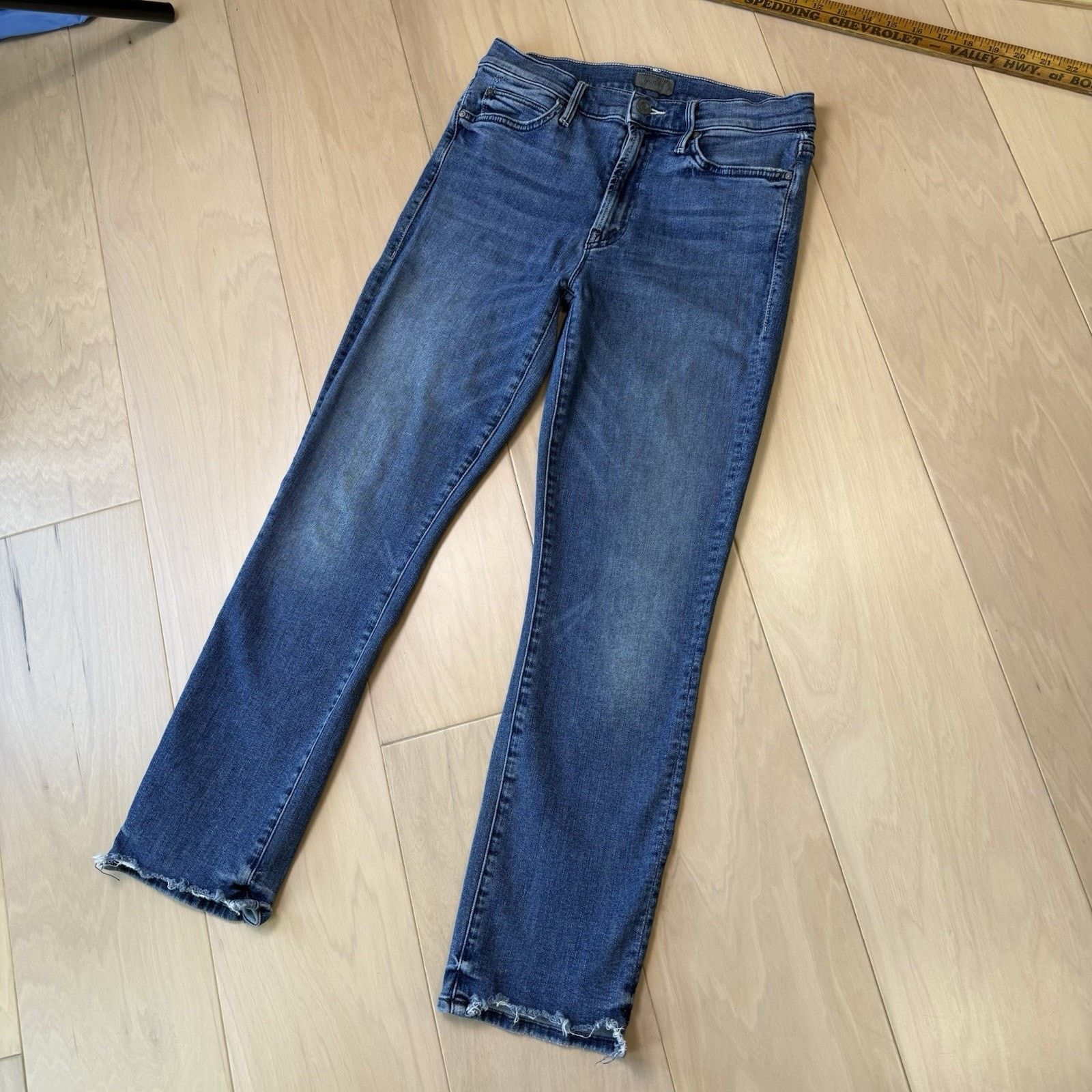 MOTHER Mother Rascal Ankle Chew Jeans Women's 27 Blue Medium Wash Size 27" / US 4 / IT 40 - 11 Thumbnail