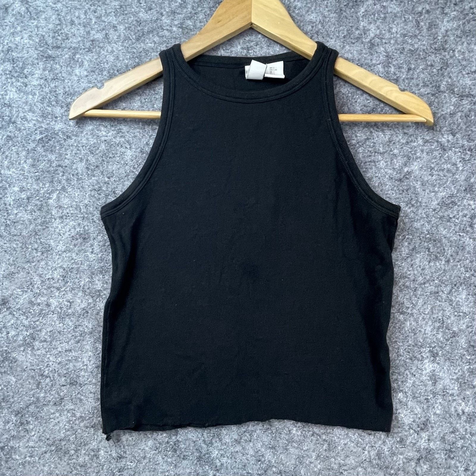 Joie Joie Tank Top Womens L Black Stretch Ribbed Cutoff Grunge Size L / US 10 / IT 46 - 1 Thumbnail
