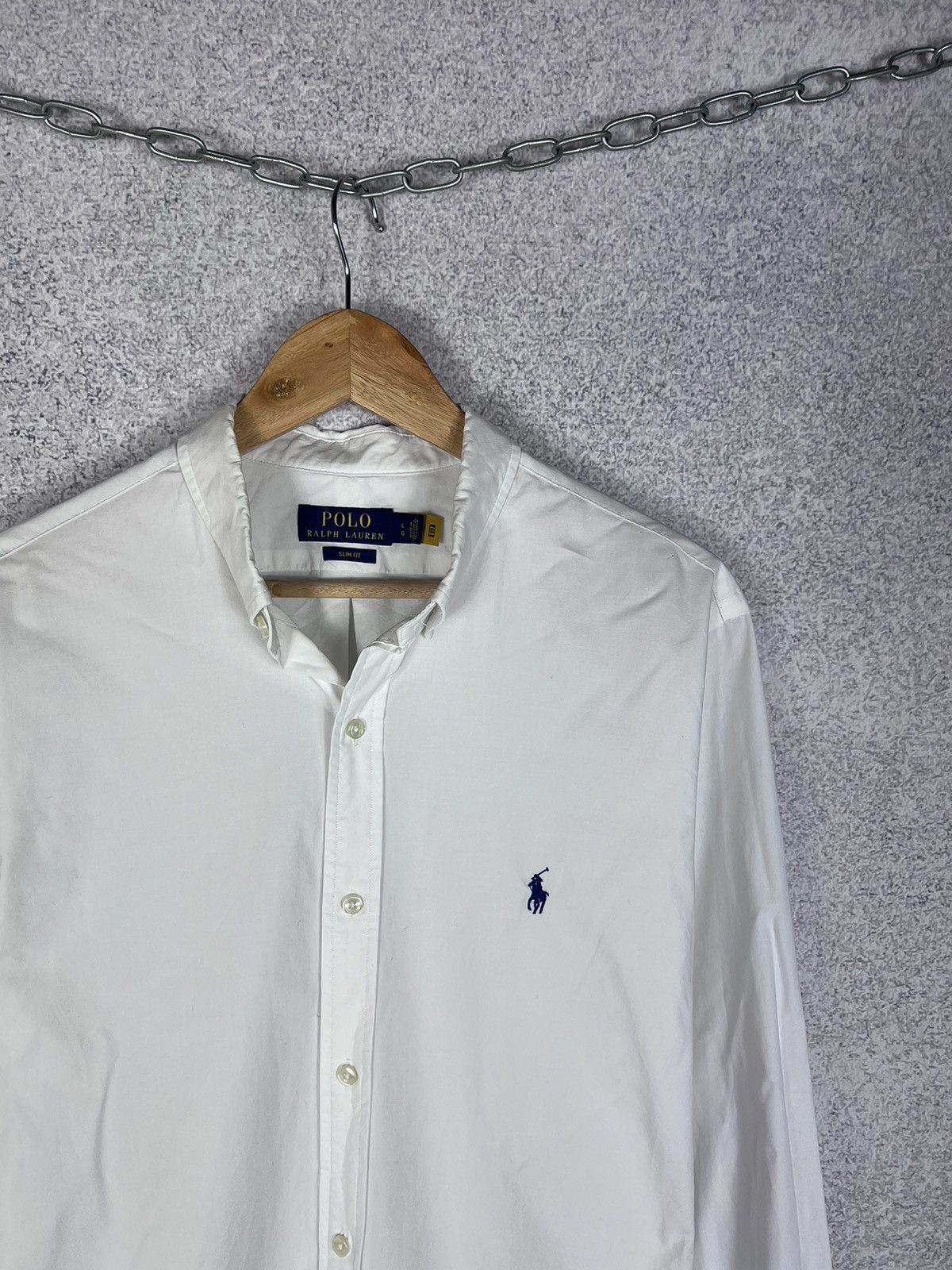 Polo Ralph Lauren Polo Ralph Lauren Slim Fit White Shirt Size US L / EU 52-54 / 3 - 2 Thumbnail