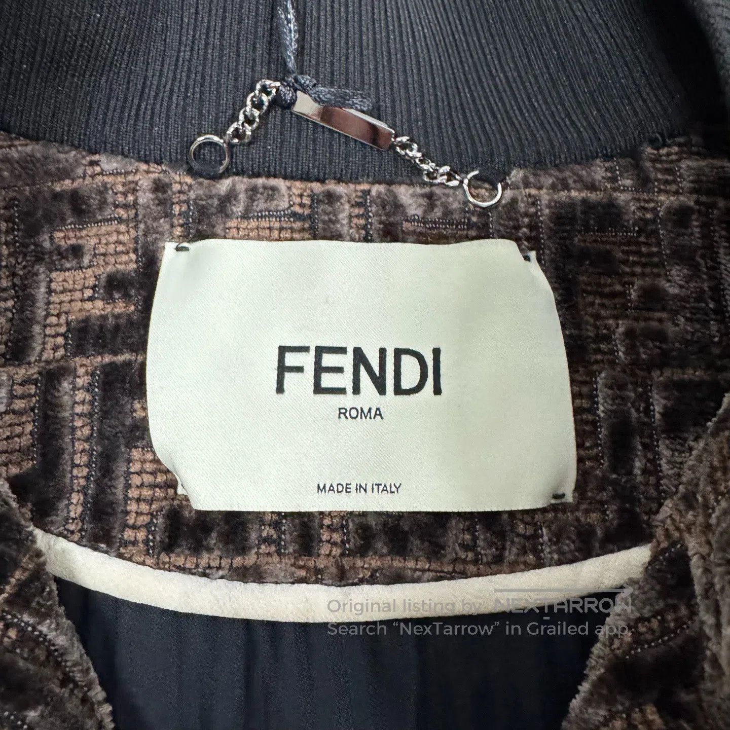Fendi FENDI Brown, fully printed, vintage velvet baseball jersey Size M / US 6-8 / IT 42-44 - 6 Thumbnail