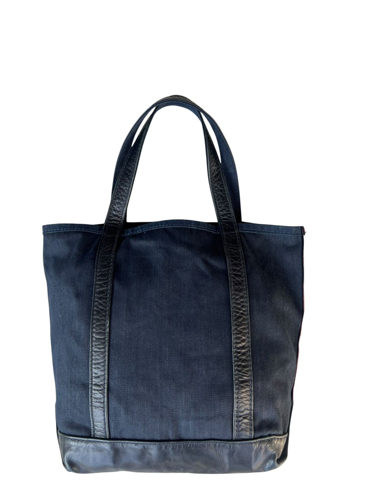 45rpm Vintage 45rpm Indigo Dyed Denim + Leather Tote Bag Size ONE SIZE - 2 Thumbnail