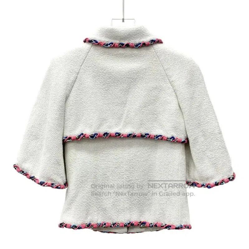 Chanel Chanel White Cotton Women's Jacket . Size XS / US 0-2 / IT 36-38 - 2 Thumbnail