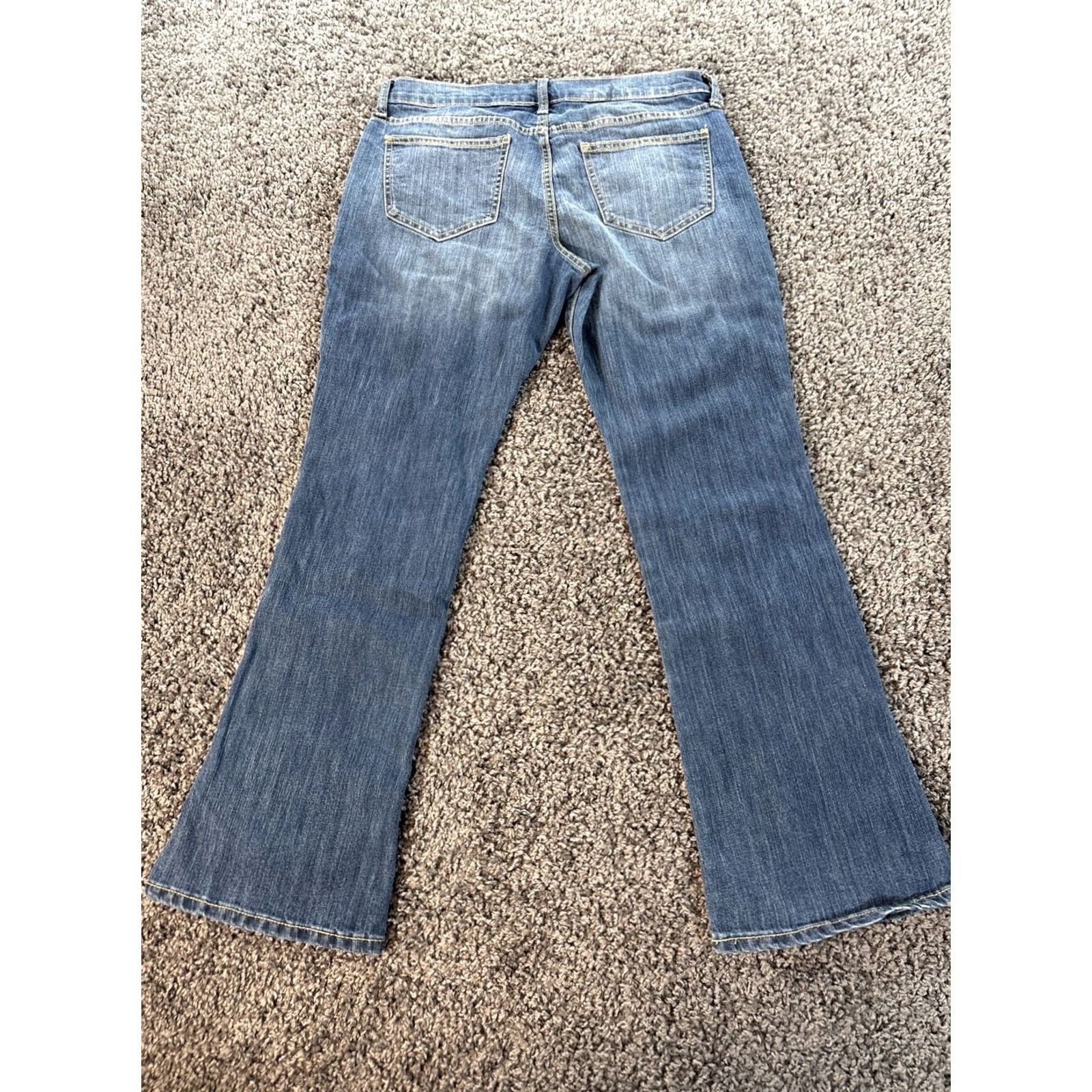 Old Navy VINTAGE Old Navy Jeans Bootcut Womens 32x29 Blue Medium Wash Distressed Flirt Y2K Size 24" / US 00 / IT 34 - 7 Thumbnail