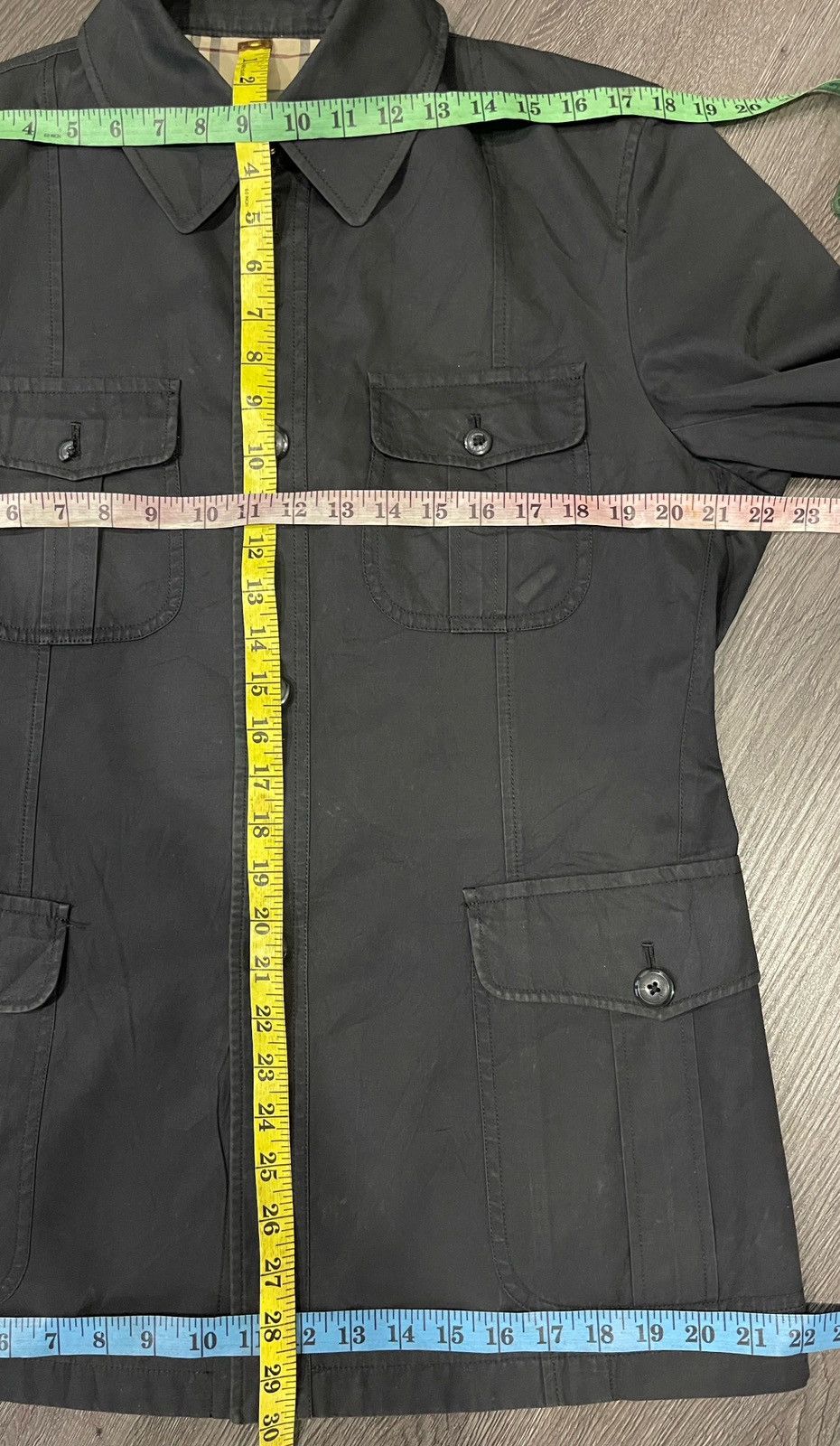 Burberry × Japanese Brand × Vintage Vintage Burberry London Button Up Black Jacket Size US M / EU 48-50 / 2 - 14 Thumbnail