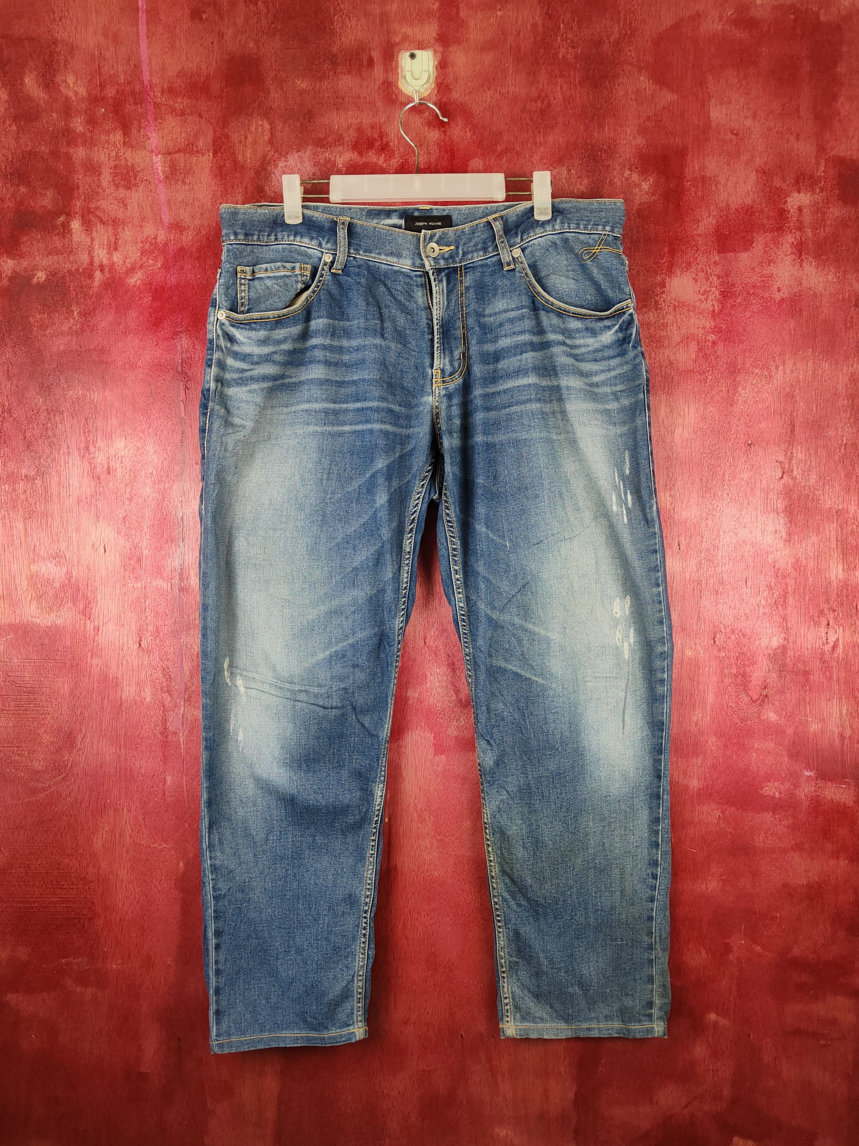 JOSEPH HOMME Joseph Homme Blue Faded Distressed Ripped Jeans #S1643 Size US 36 / EU 52 - 1 Thumbnail