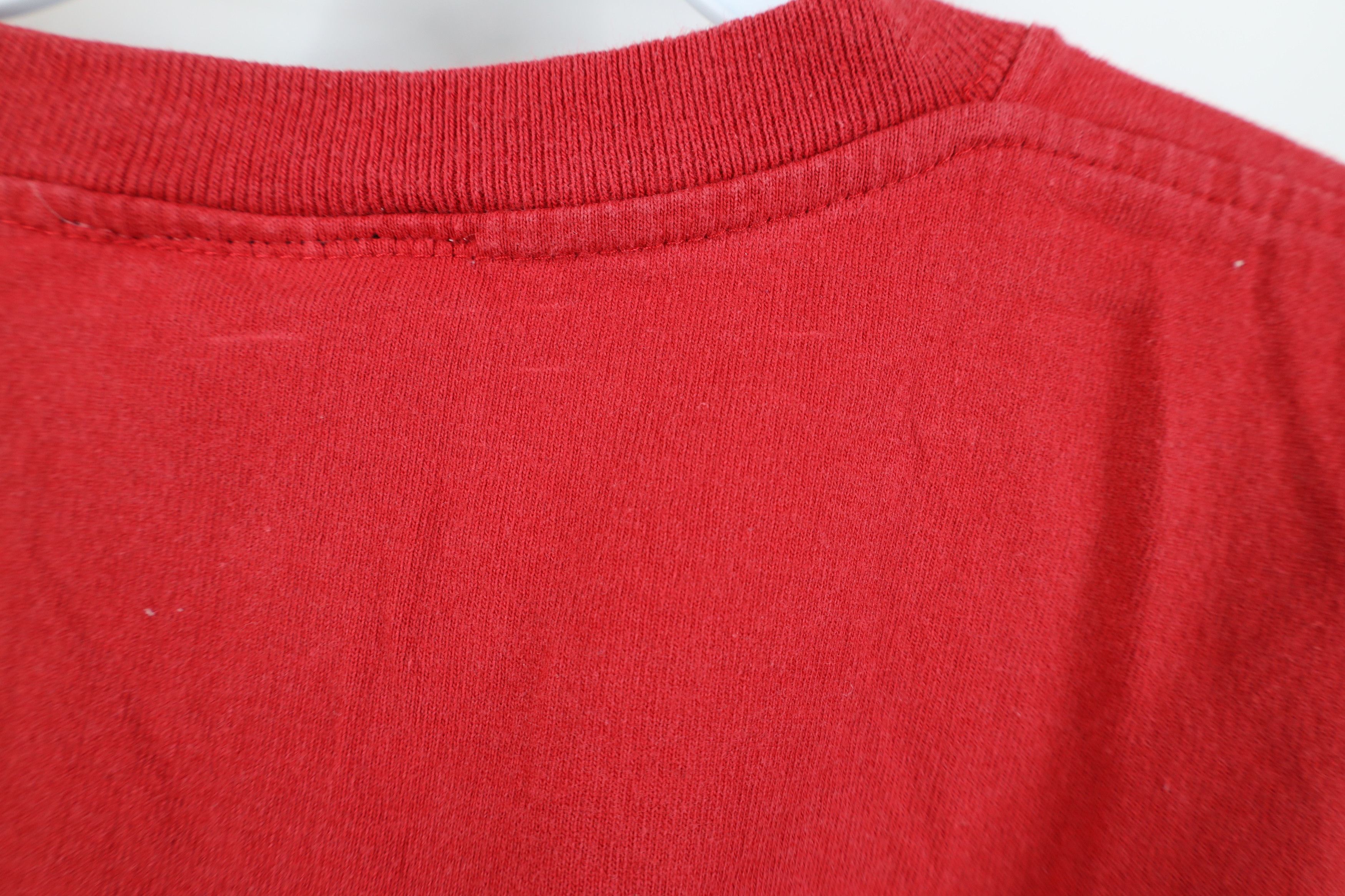 Vintage Vintage 90s Spell Script Ohio State University T-Shirt Red Size US L / EU 52-54 / 3 - 11 Thumbnail