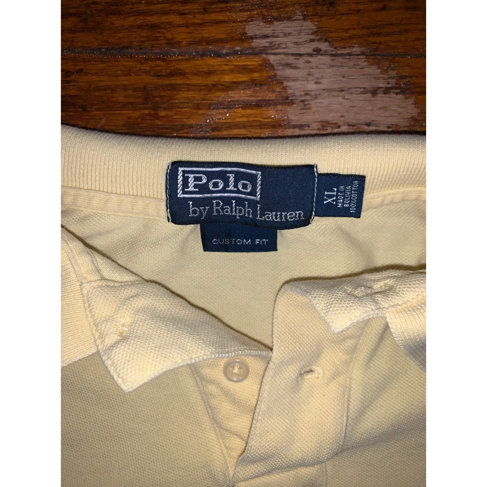 Polo Ralph Lauren Polo Ralph Lauren Polo Shirt XL Yellow Blue Pony Custom Fit Size US XL / EU 56 / 4 - 3 Thumbnail