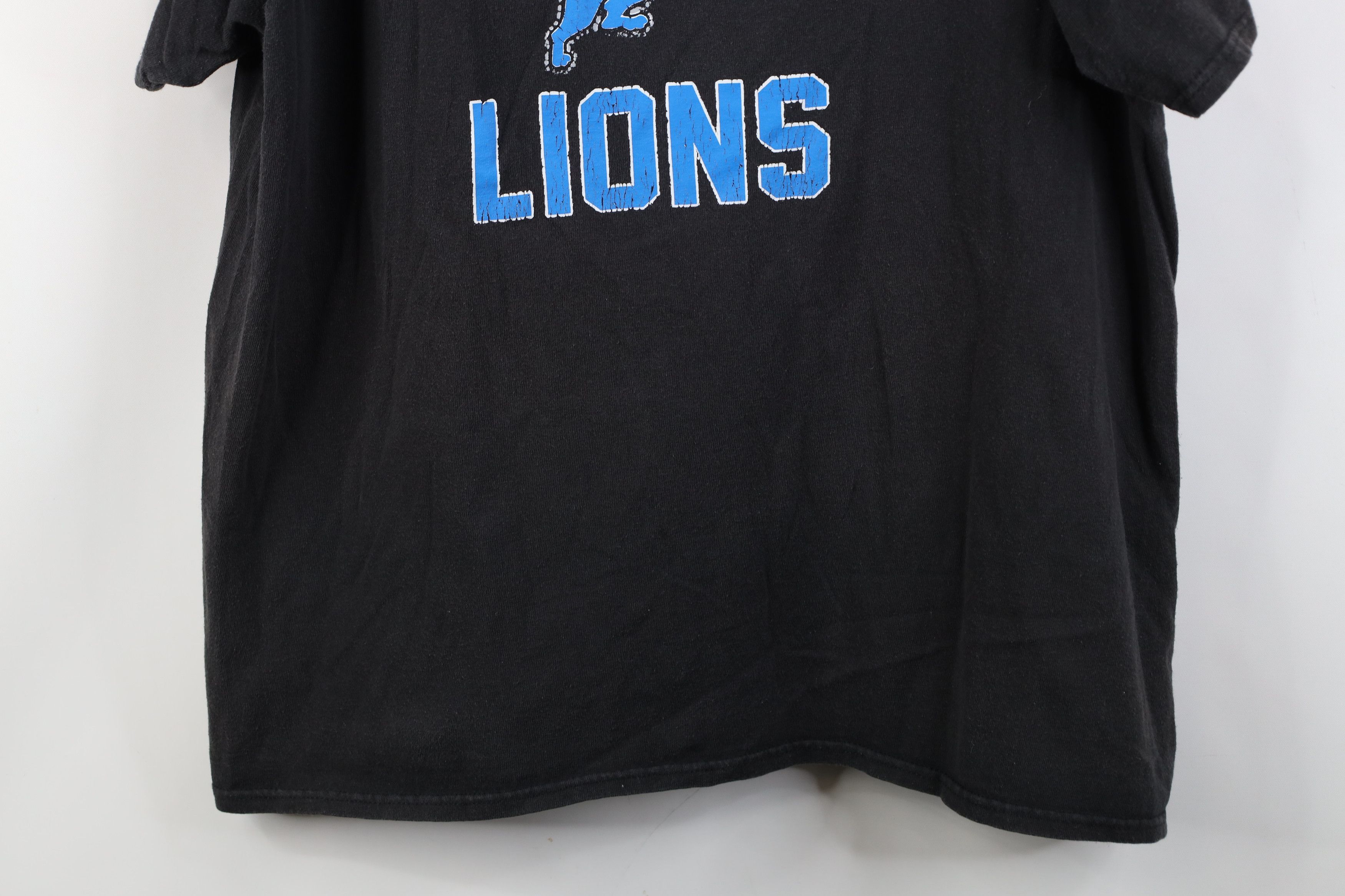 Vintage Y2K NFL Detroit Lions Football Short Sleeve T-Shirt Black Size US XL / EU 56 / 4 - 3 Thumbnail