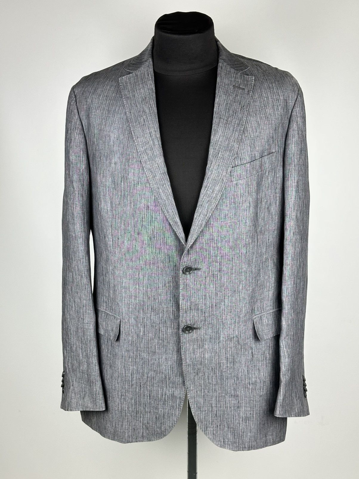 Z Zegna Z Zegna Blazer Men’s Two buttons 100% Linen Gray Size 56/L Size 50L - 1 Thumbnail