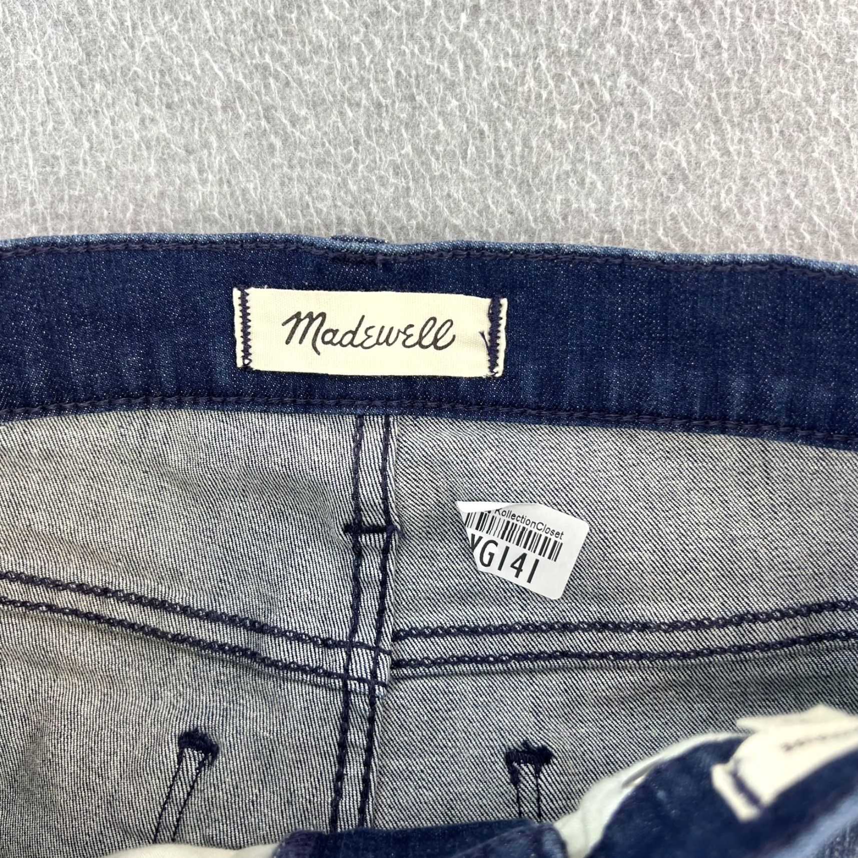 Madewell Madewell Jeans Womens 28 Blue Stovepipe High Rise Stripe Side Straight Leg Denim Size 28" / US 6 / IT 42 - 5 Thumbnail
