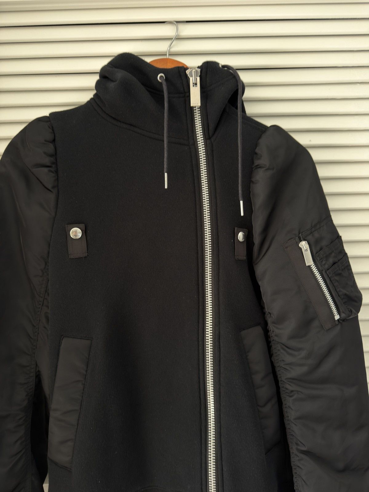 Sacai Black Sacai nylon twill sponge blouson ZipUp Jacket Size US S / EU 44-46 / 1 - 2 Thumbnail