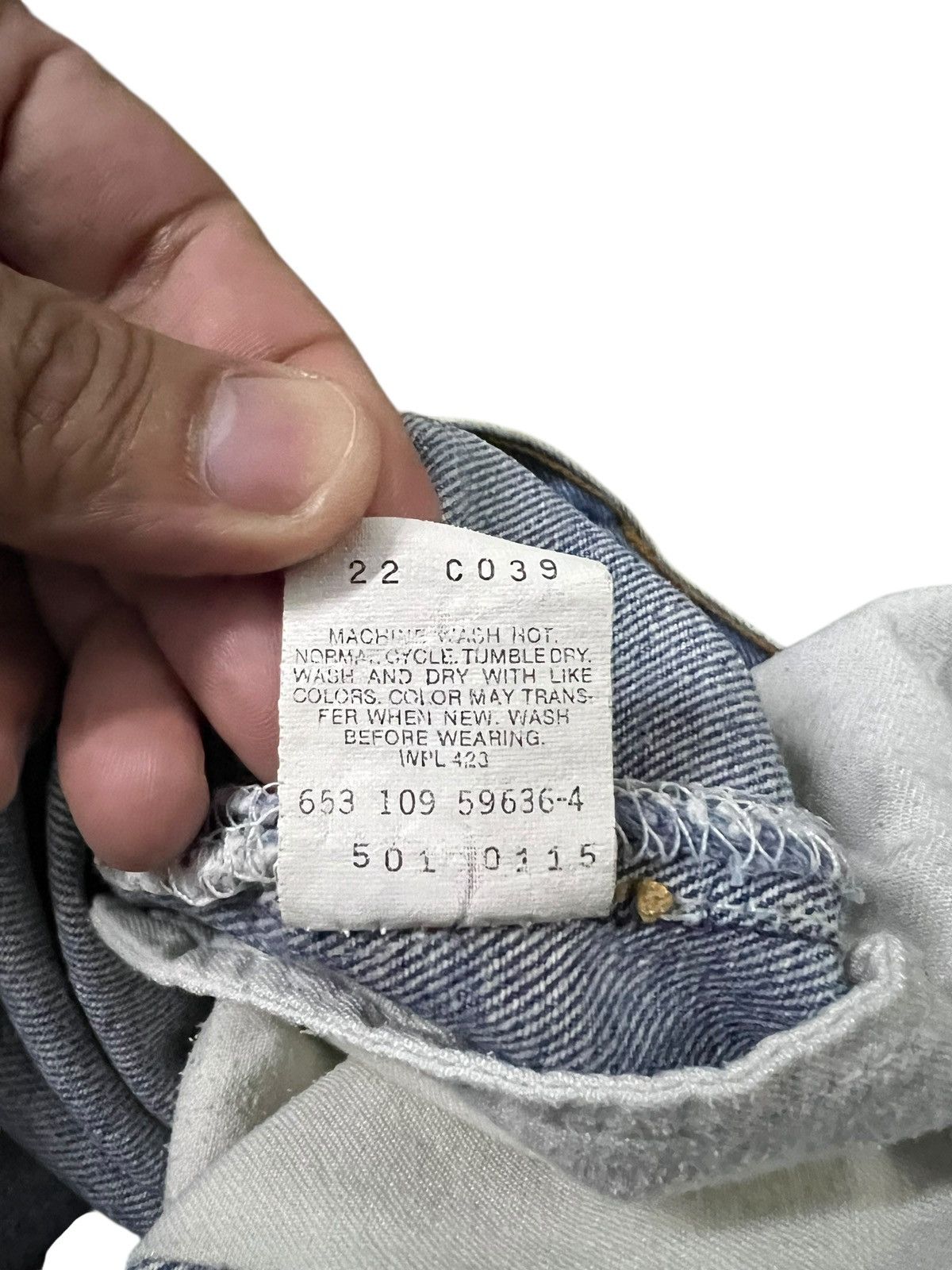 Levi's 80’s Vintage Levi’s 501 Mud Wash Jean Size US 29 - 23 Thumbnail