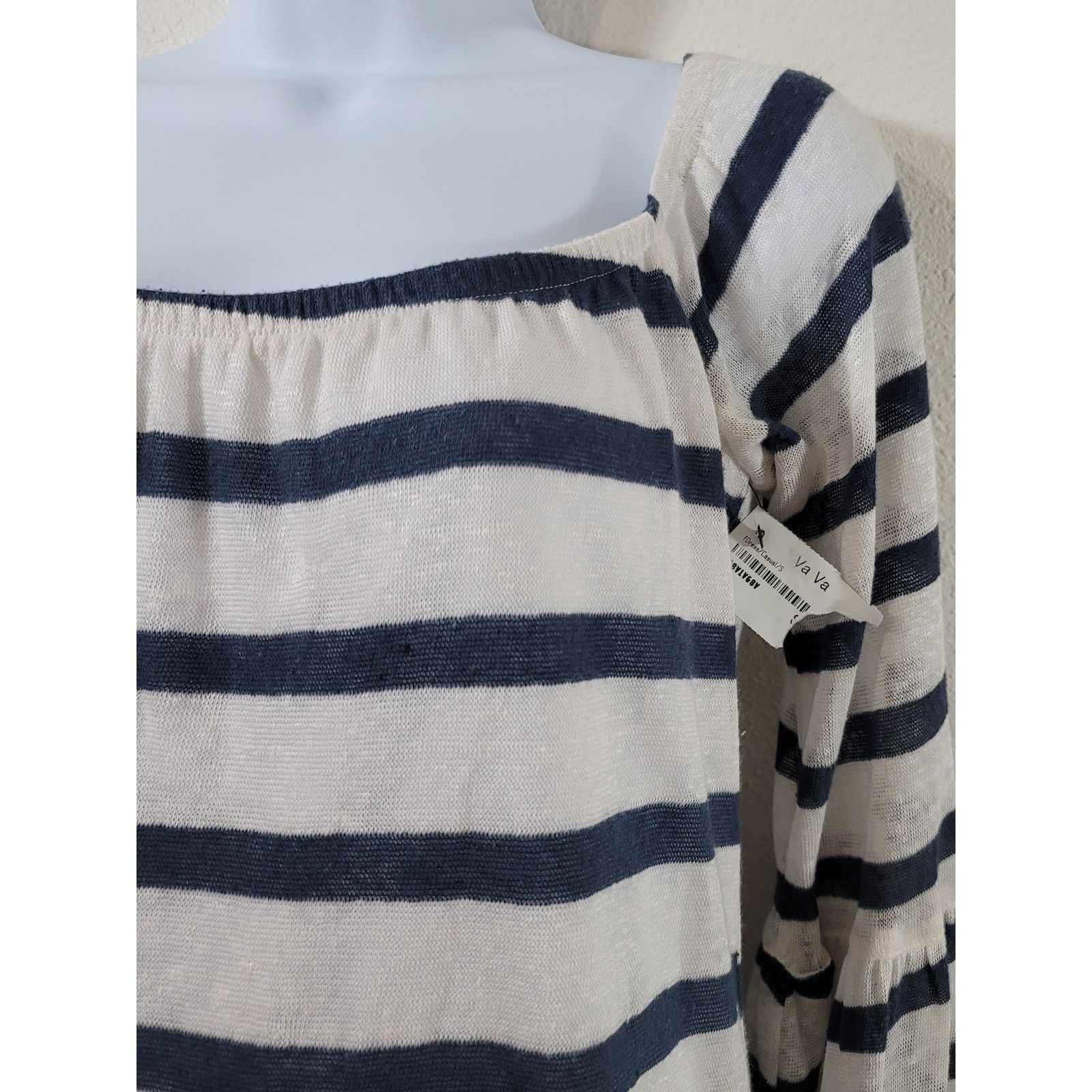 Other VaVa Joy Han Blue White Stripe Lined Shift Dress Small NWT Size S / US 4 / IT 40 - 5 Thumbnail