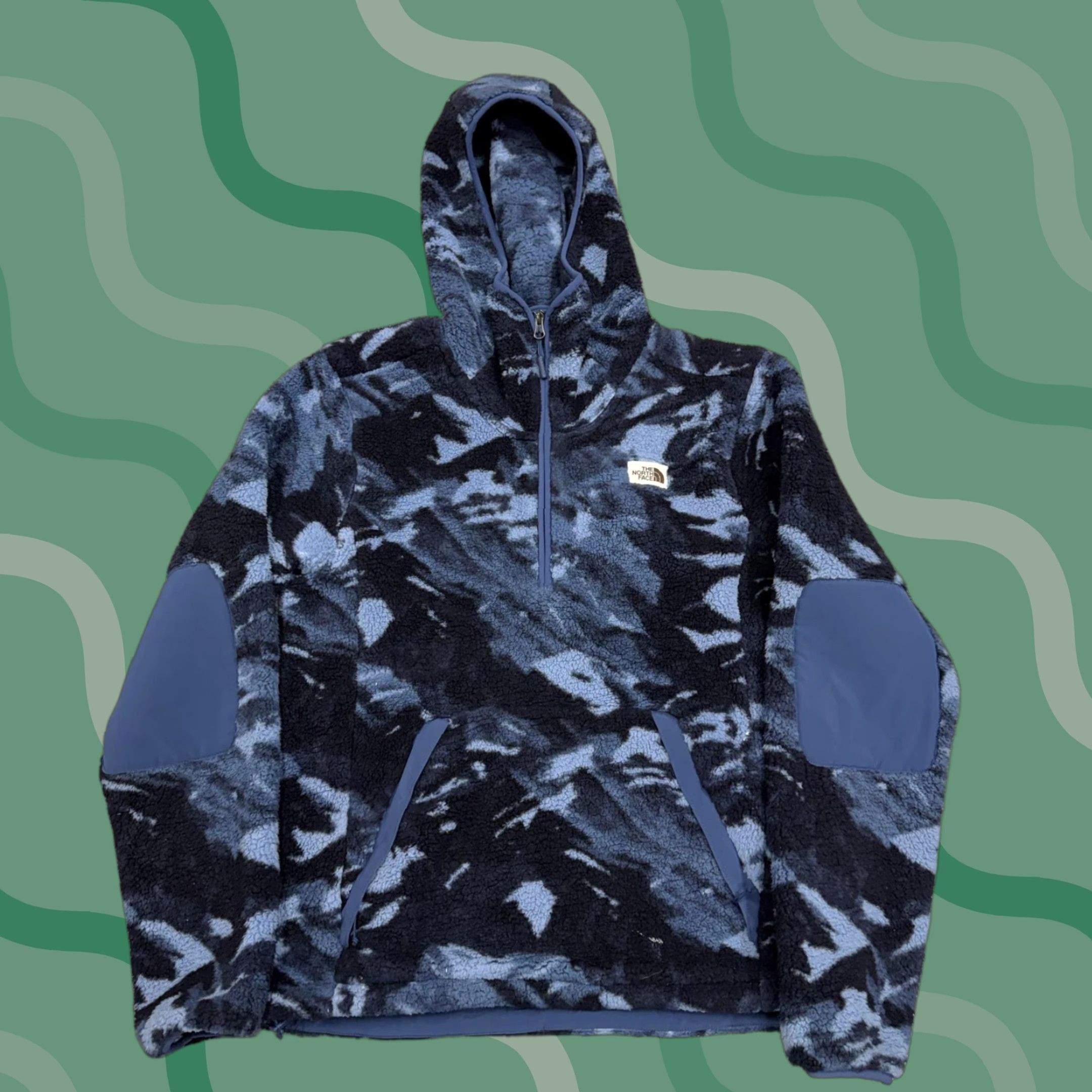 The North Face VINTAGE The North Face Hoodie Sweatshirt Mens Small Blue Fleece 1/4 Zip Camo Sherpa Size US S / EU 44-46 / 1 - 1 Thumbnail