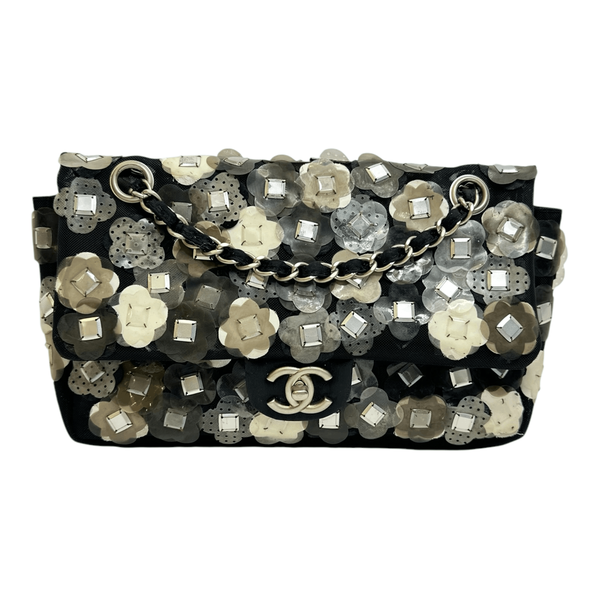 Chanel Chanel Mesh Paillette Sequin Flap Black Size ONE SIZE - 1 Thumbnail