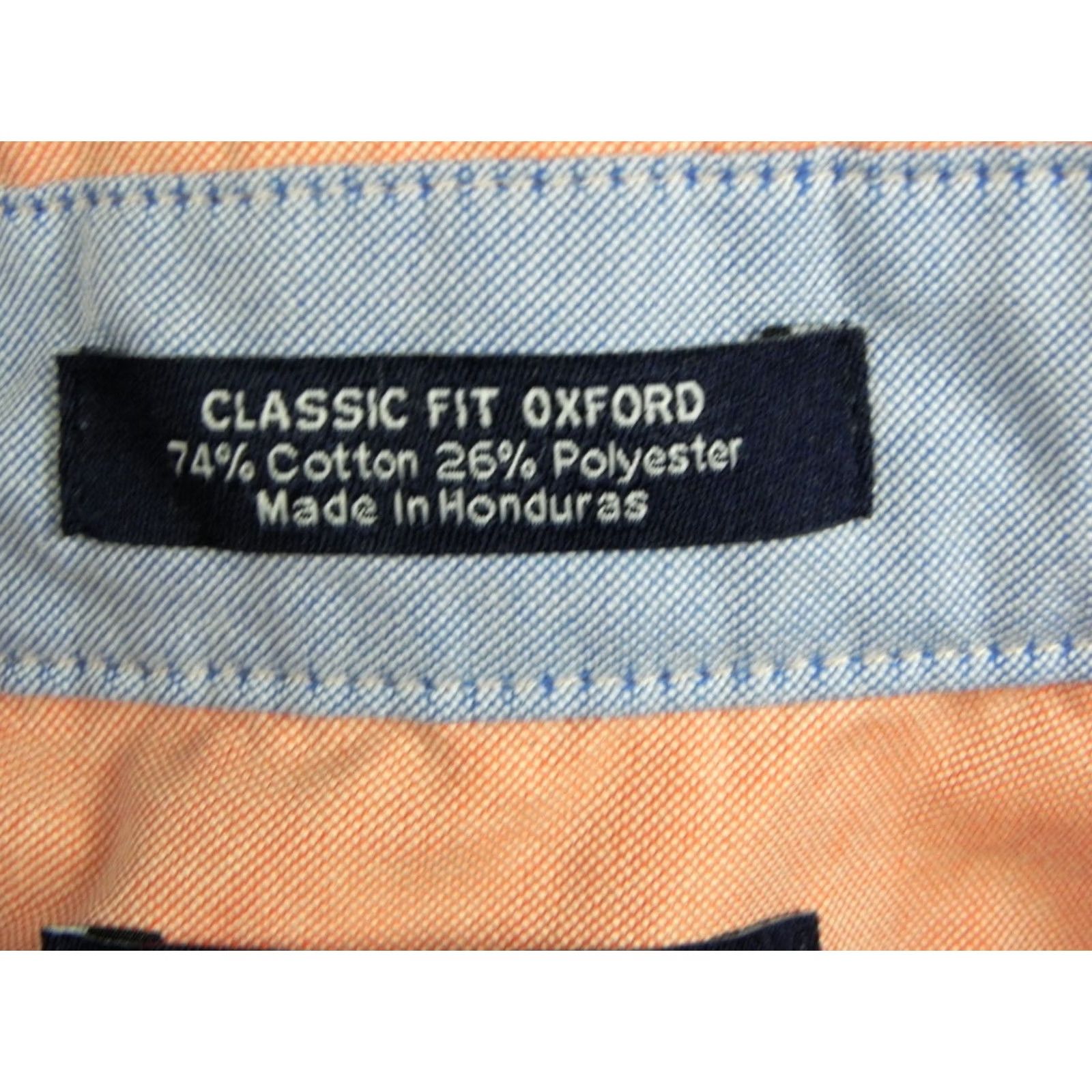 Chaps Classic Oxford Button Up Mens Shirt - Peach Color - 34/35 Size - Chaps Brand Size US XXL / EU 58 / 5 - 5 Thumbnail