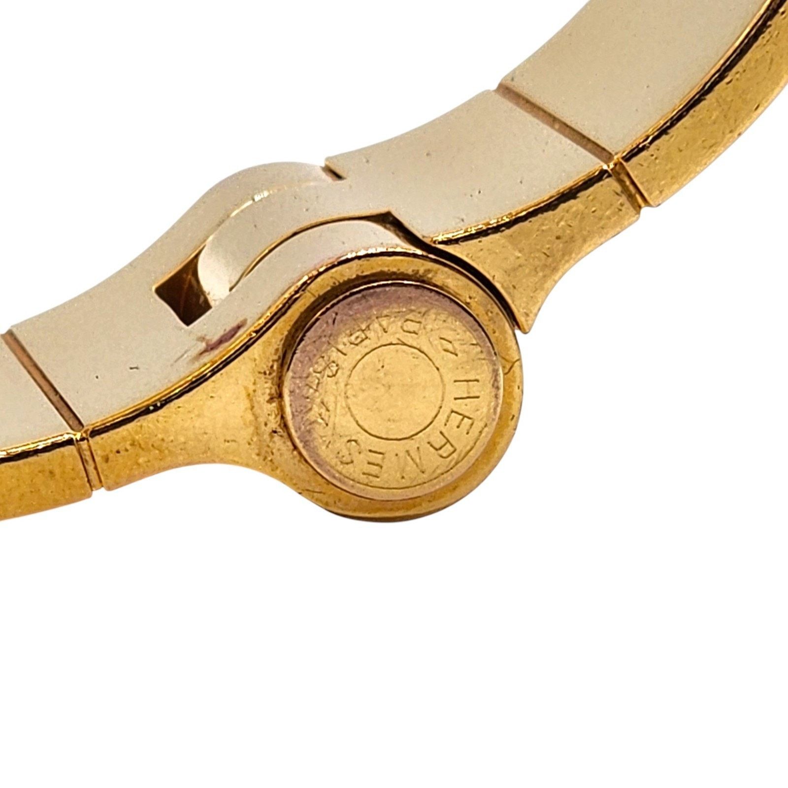 Hermes Charnière Uni Bracelet Gold-Tone Enamel Made in France Size ONE SIZE - 6 Thumbnail