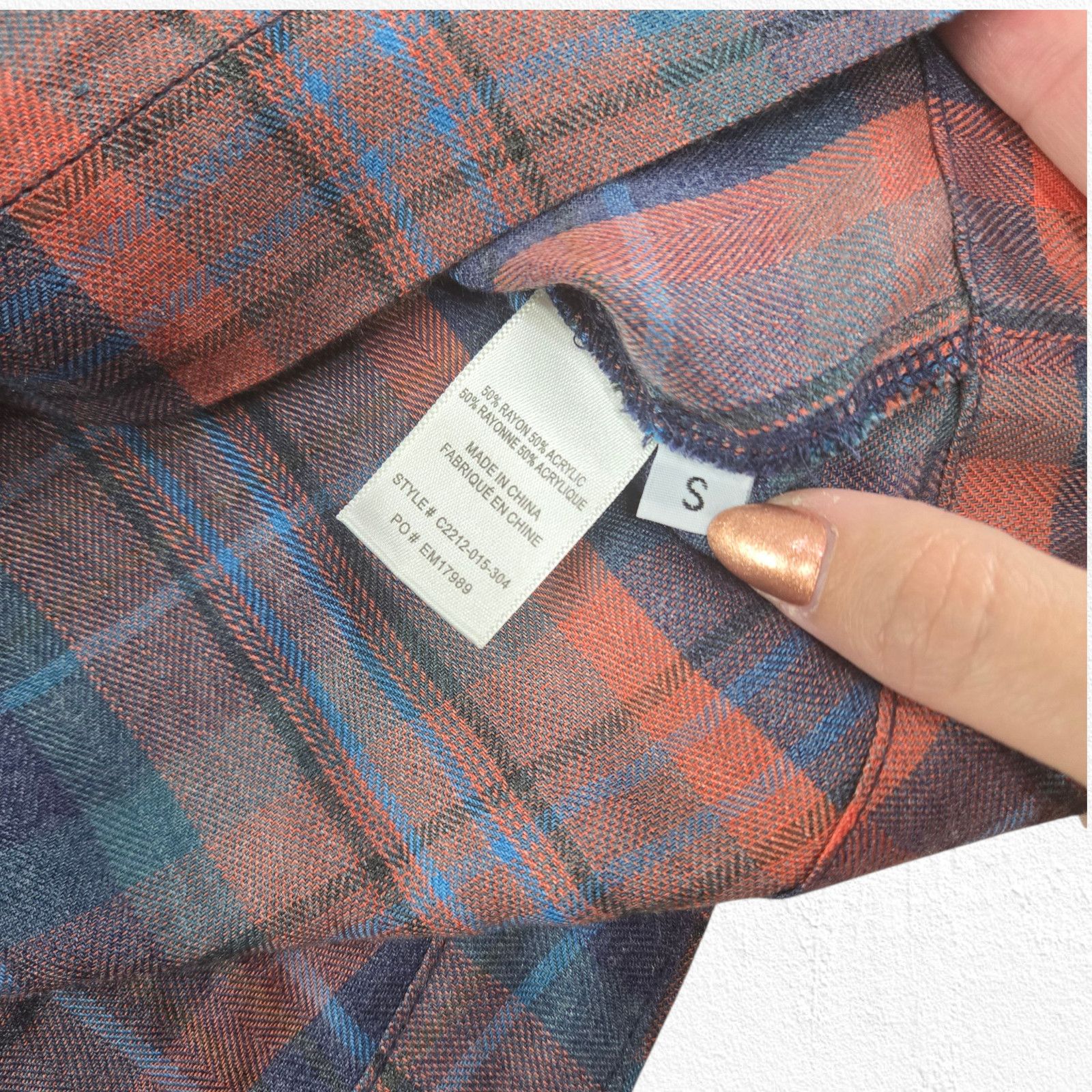 Other Cloth & Stone Plaid Lace-Up Back Flannel Top Size Small Size S / US 4 / IT 40 - 8 Thumbnail