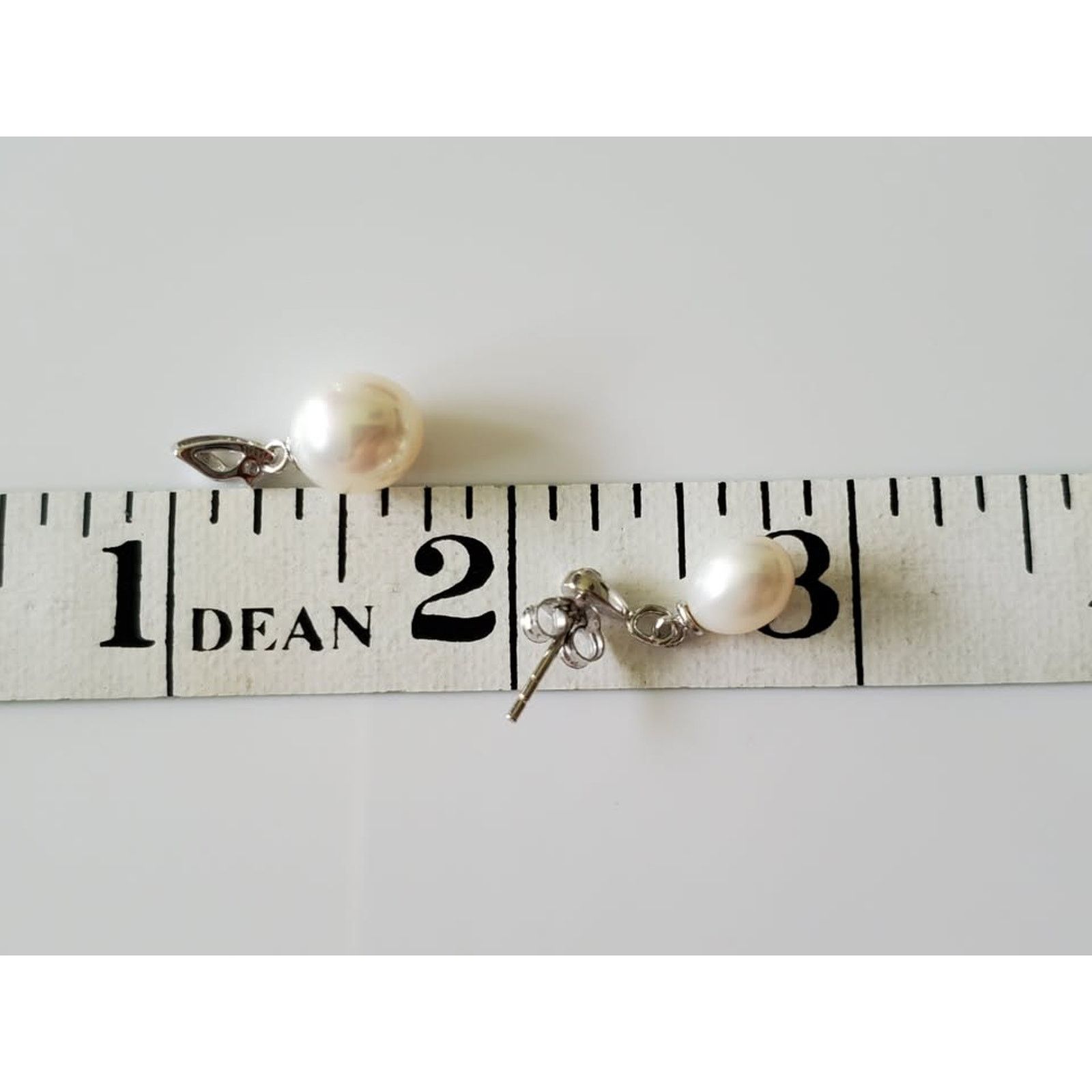 Unknown London Sterling Silver Cultured Pearl Earrings and Pendant Size ONE SIZE - 5 Thumbnail