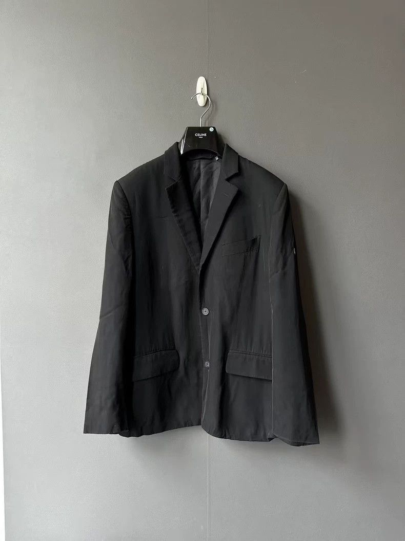 Balenciaga Balenciaga Black Logo Sleeve Blazer - dmc Size US S / EU 44-46 / 1 - 1 Thumbnail