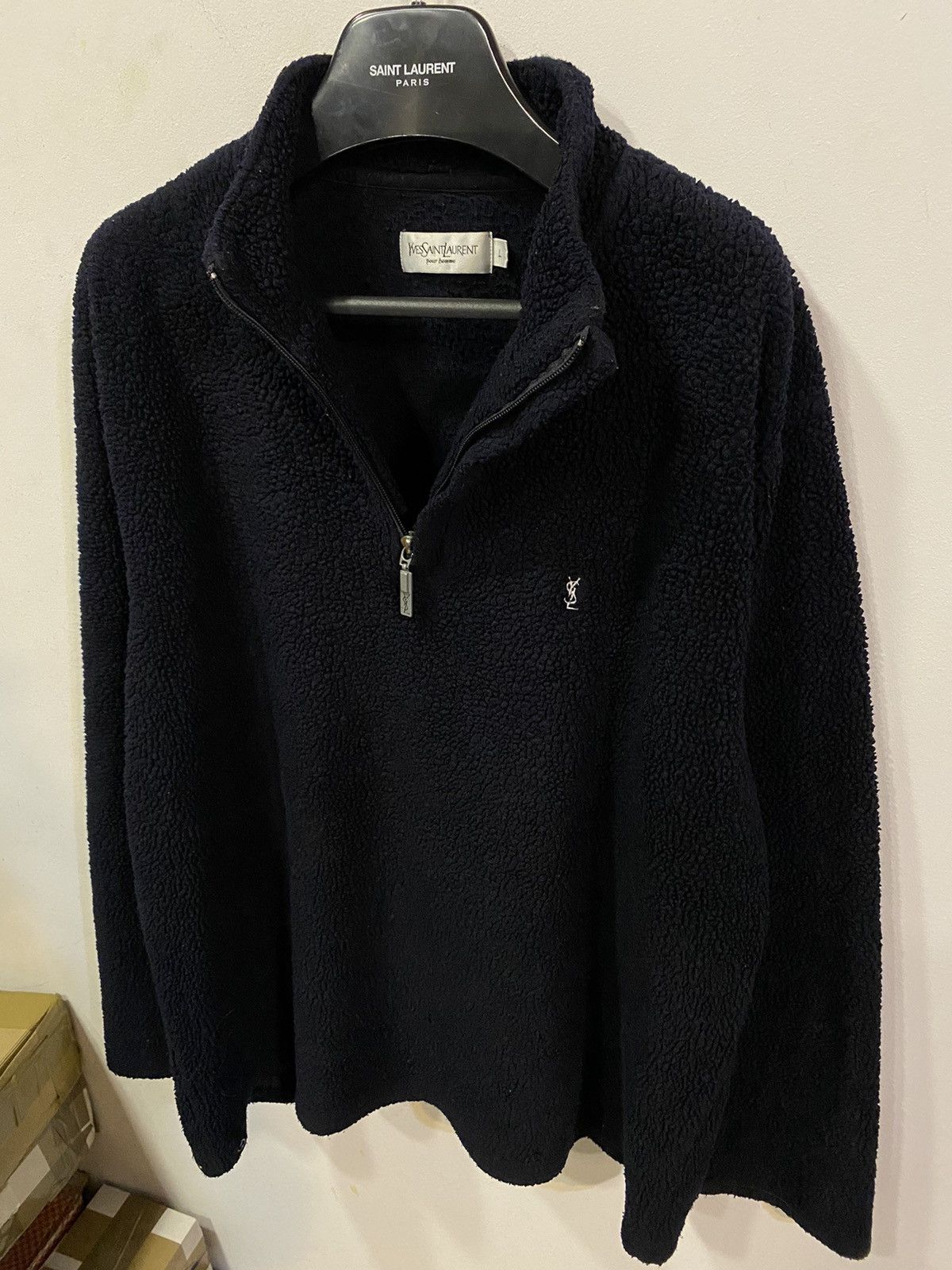 Vintage Heavy Fleece YSL Sweatshirt Thick YSL Sweater Size US L / EU 52-54 / 3 - 11 Thumbnail