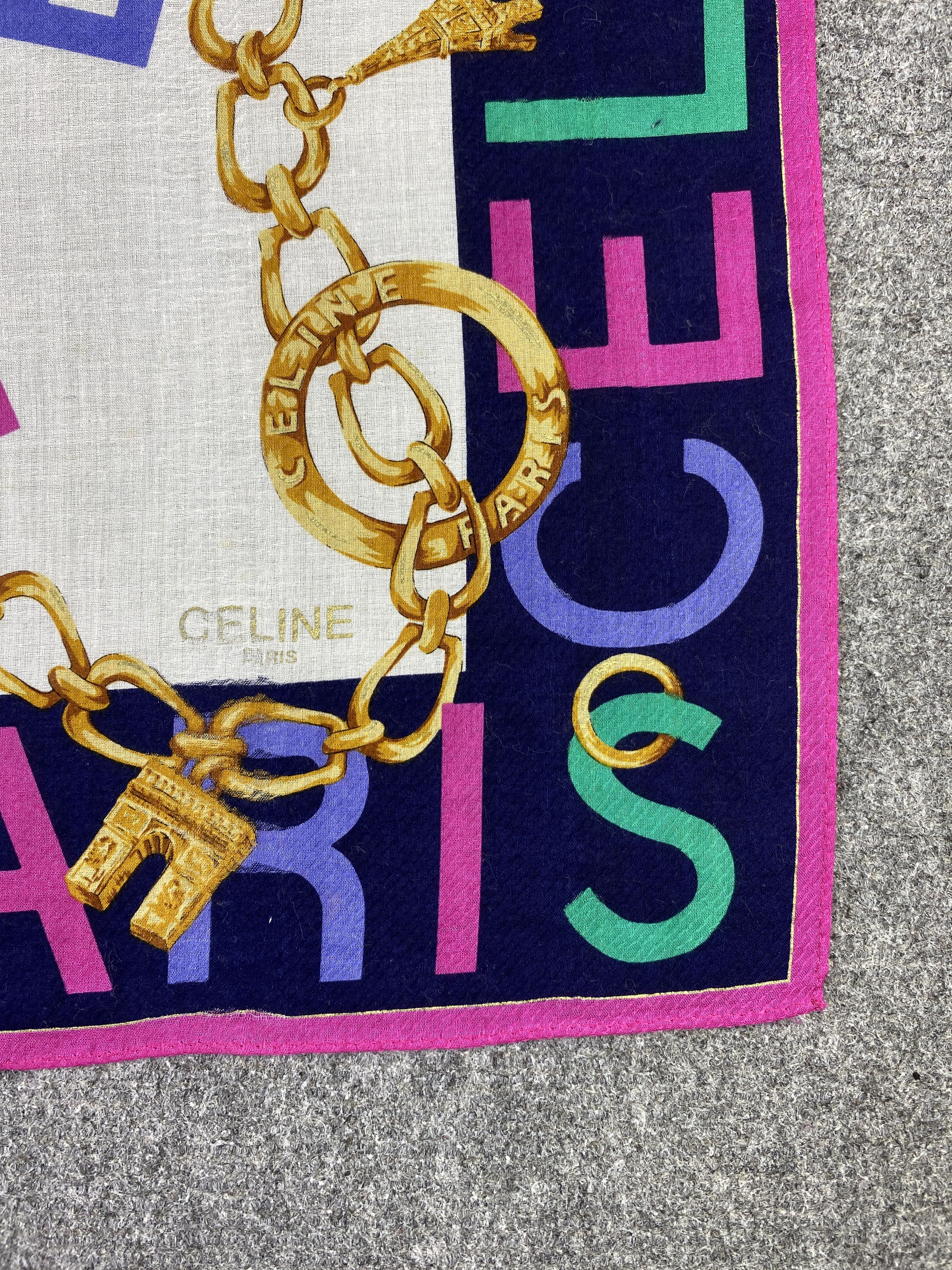 Celine Vintage Celine Handkerchief / Neckerchief KT0133 Size ONE SIZE - 5 Thumbnail