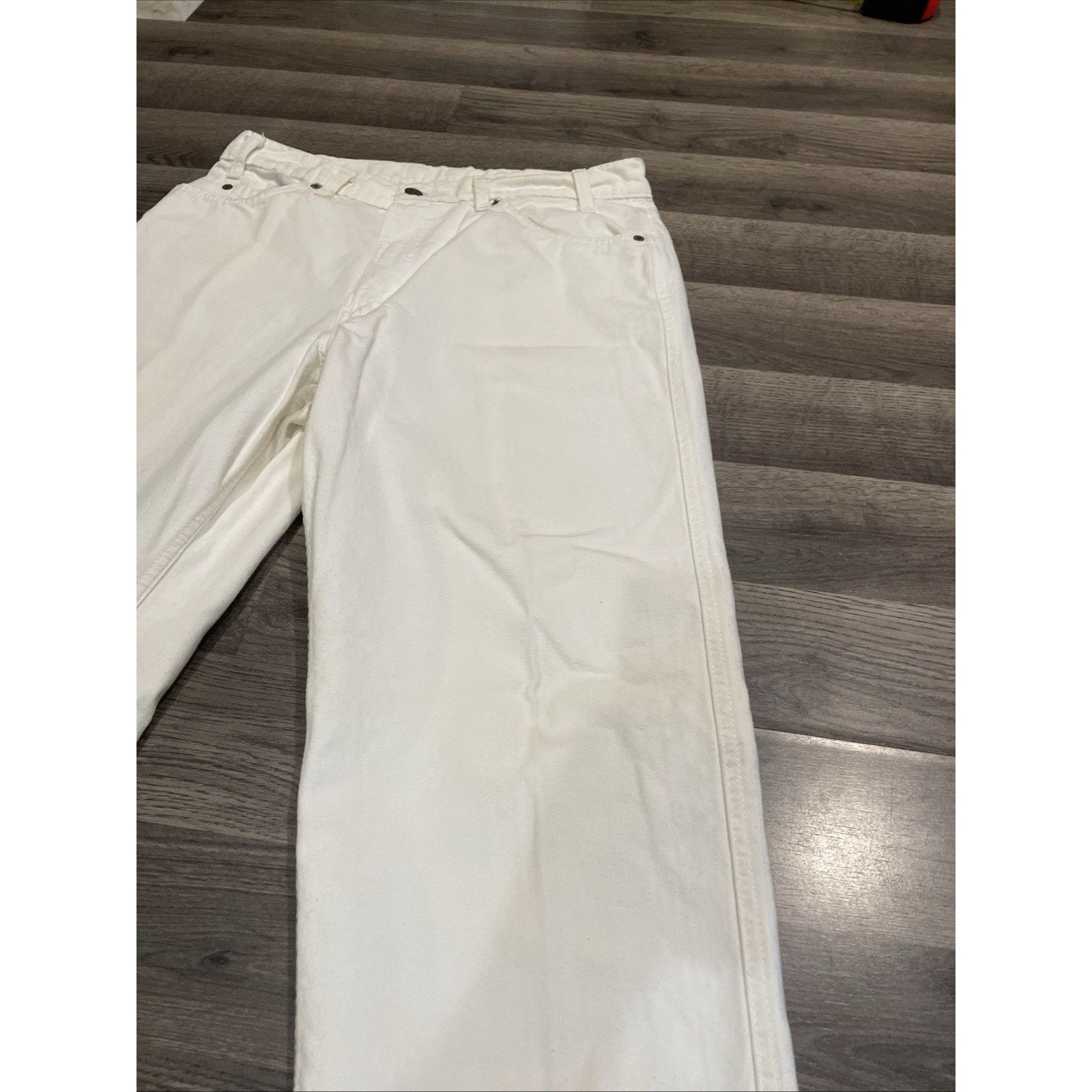 Levi's Vintage 1960s White W/White Tab Levi Strauss Jeans 34x32 Size US 34 / EU 50 - 4 Thumbnail